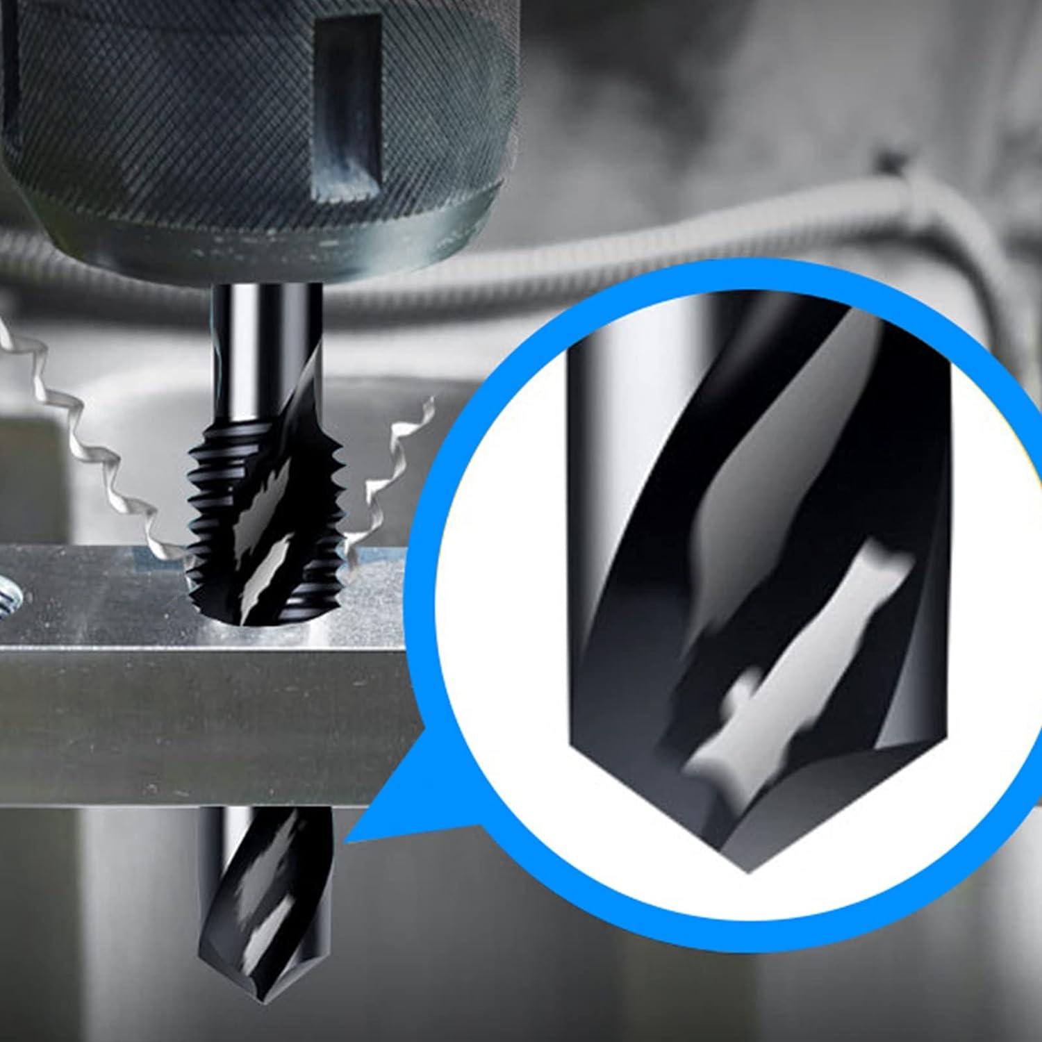 Juego de 6 Brocas y Machos Combinados DKIBBITH 1/4-20NC