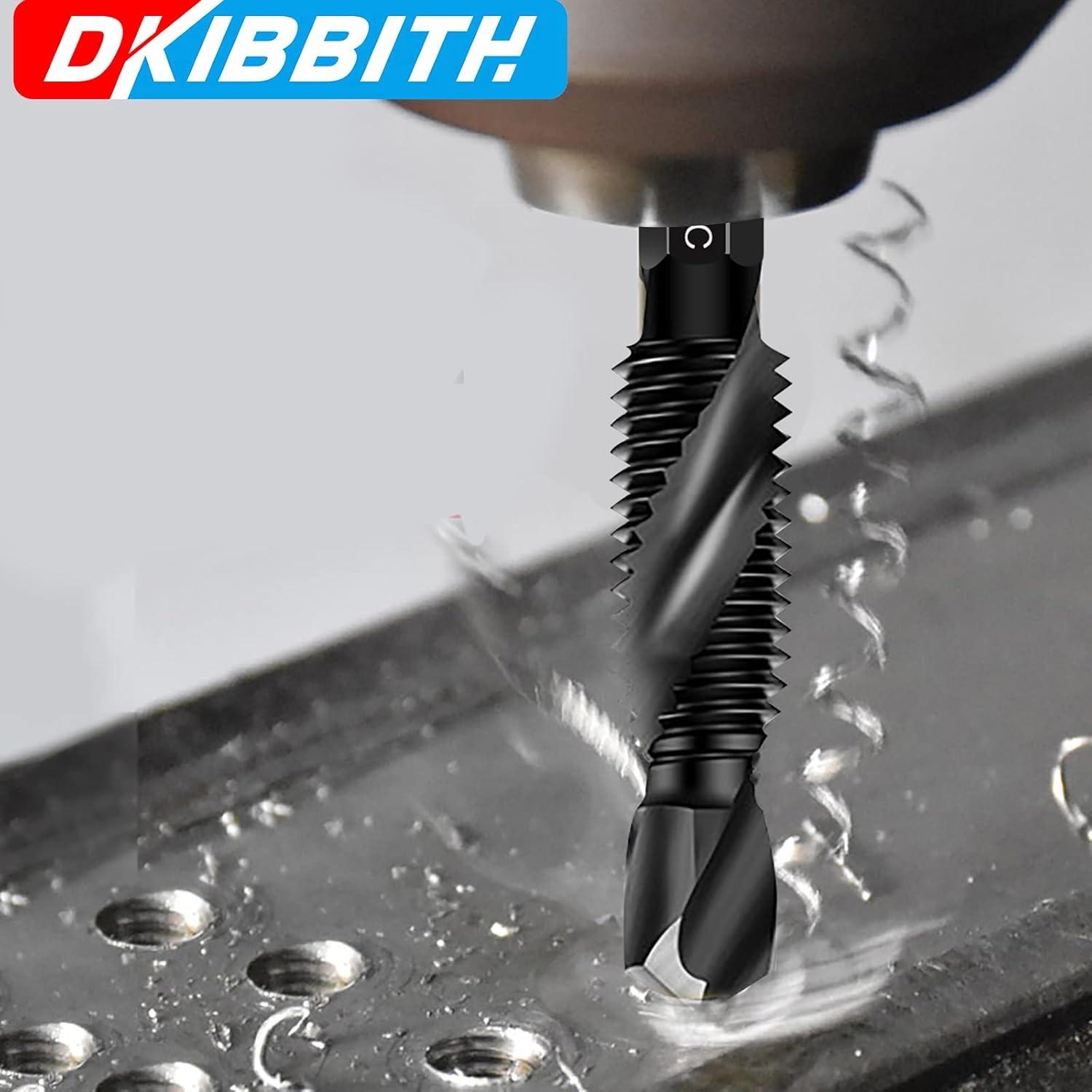 Juego de 6 Brocas y Machos Combinados DKIBBITH 1/4-20NC