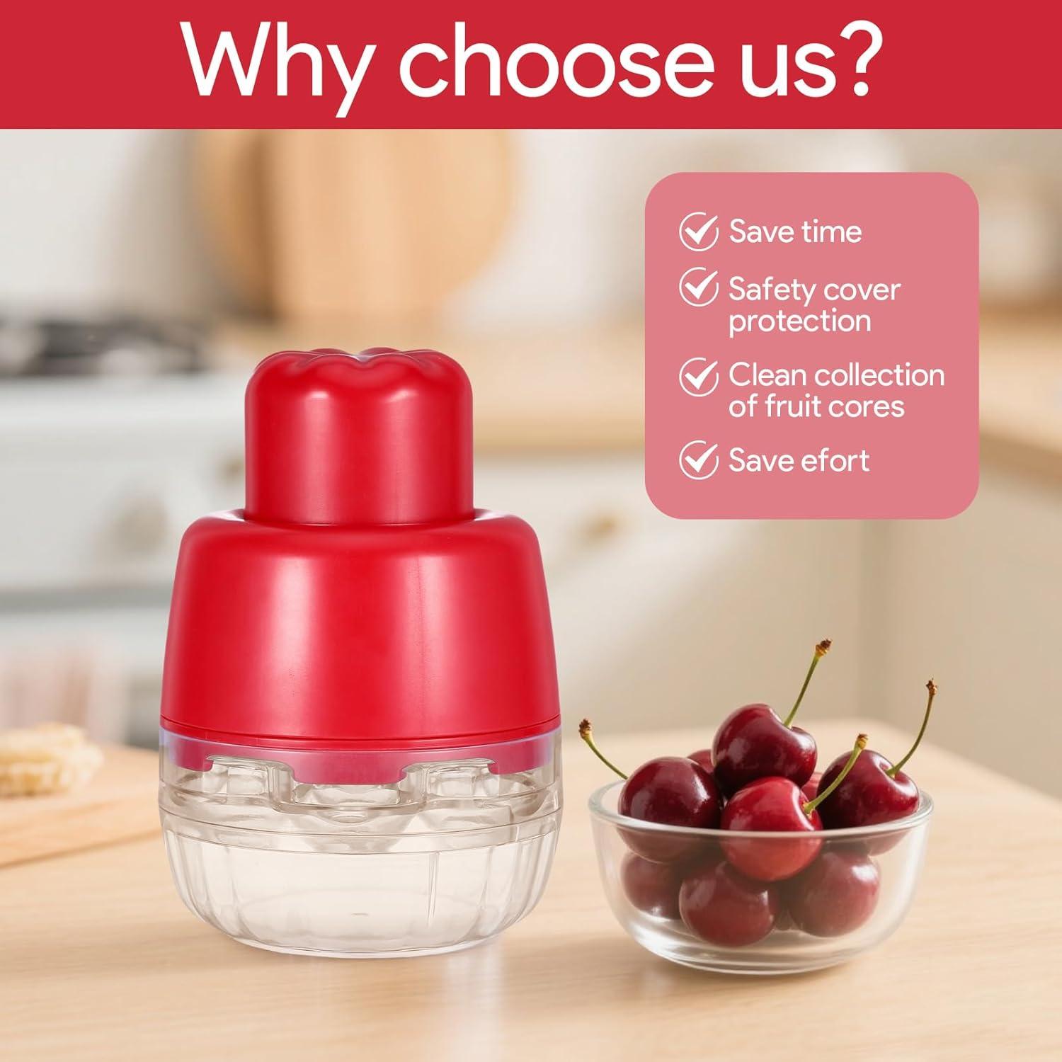 Herramienta Deshuesadora 7 en 1 Heygueo Roja para Frutas