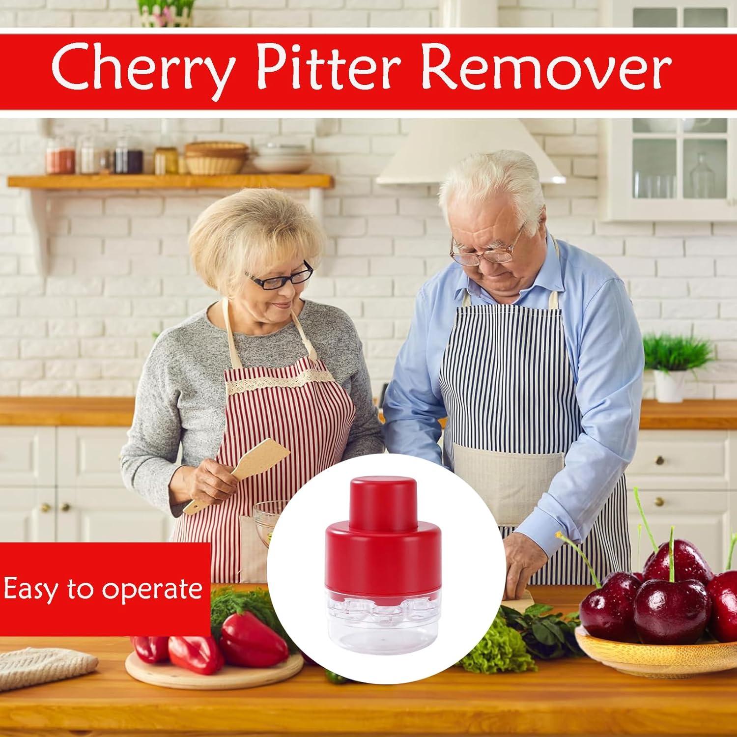 Quita Huesos de Cereza QUJIFETU Rojo - 7 Agujeros, Portátil