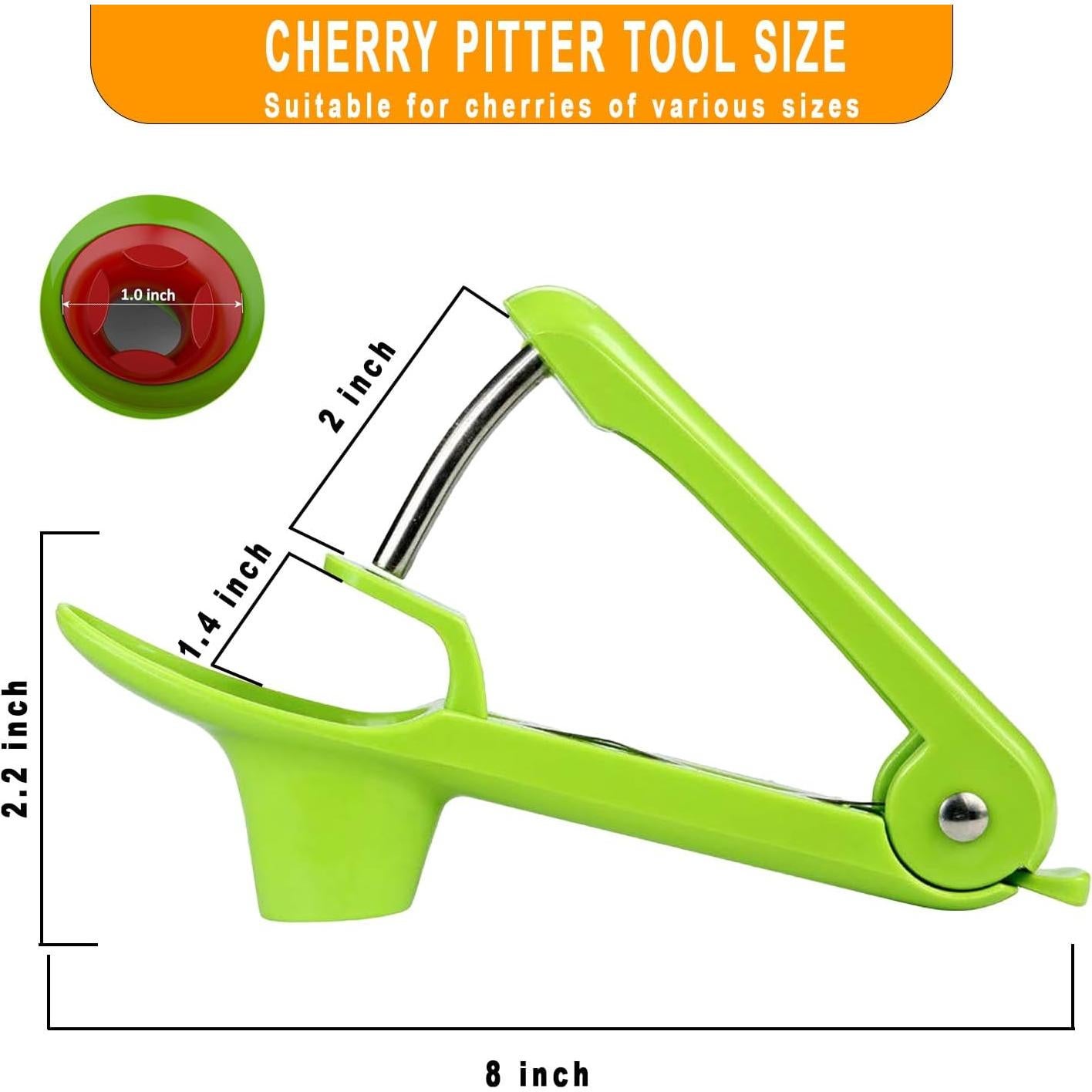 Herramienta Deshuesadora de Cerezas HYANJXS Acero Inoxidable Verde