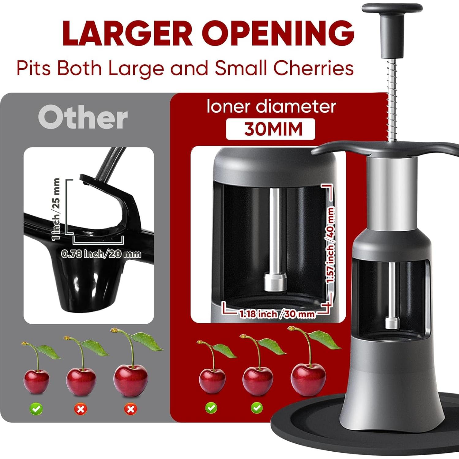 Deshuesador de Cereza Newness 2 en 1 Acero Inoxidable 33mm