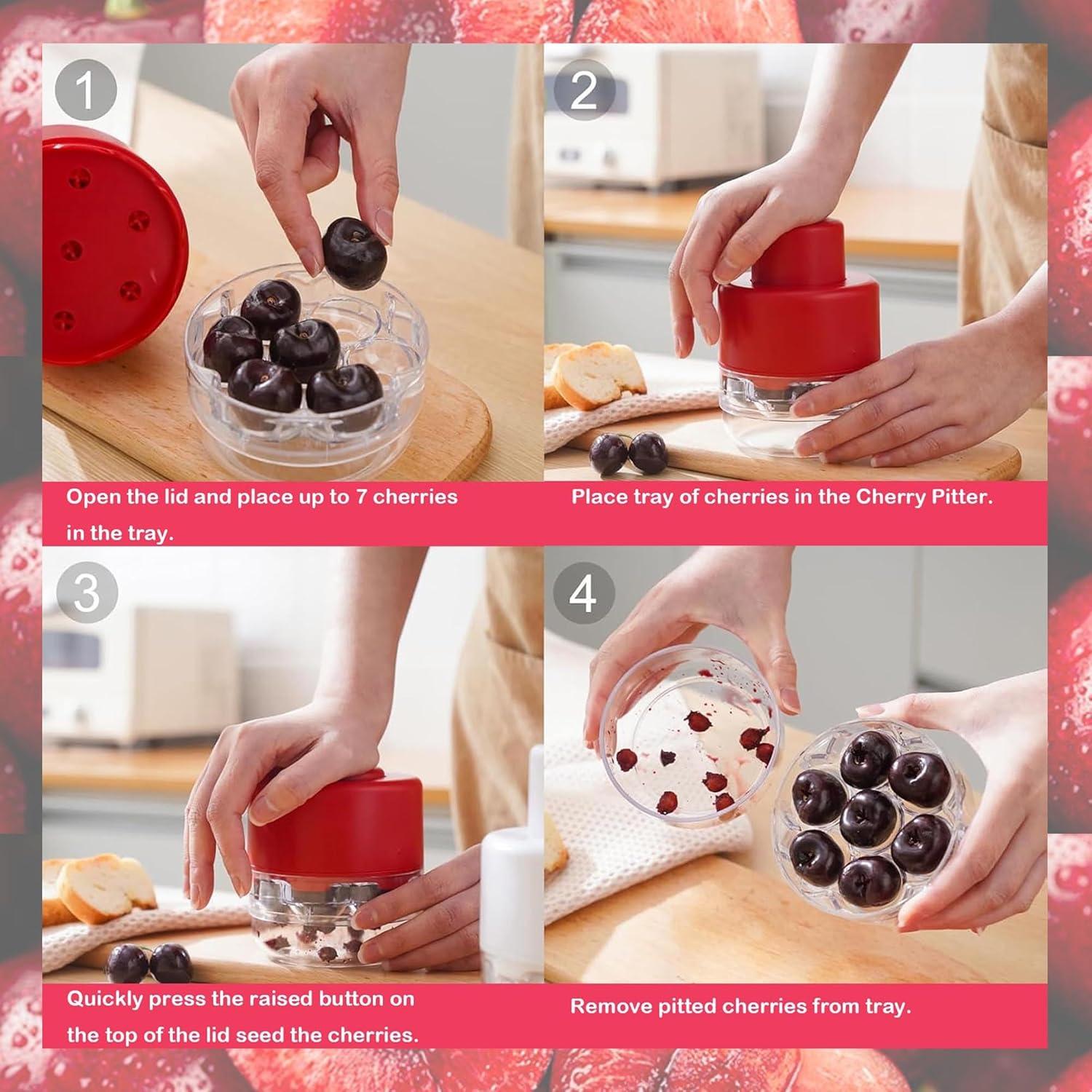 Deshuesadora de Cereza PCTC - Multi-funcional 7 en 1 Blanca