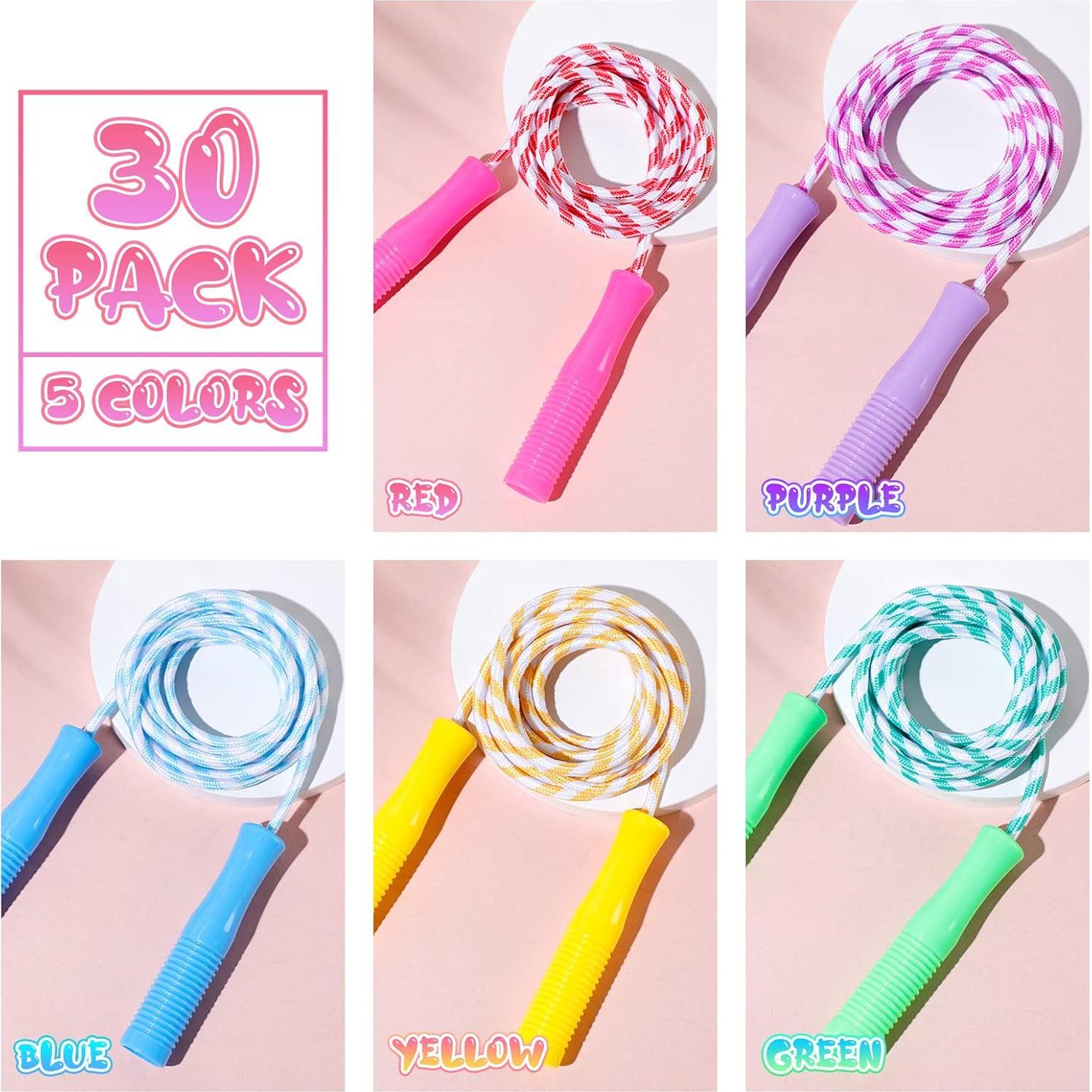 Paquete de 30 cuerdas de saltar Aoriher 2.5m ajustables