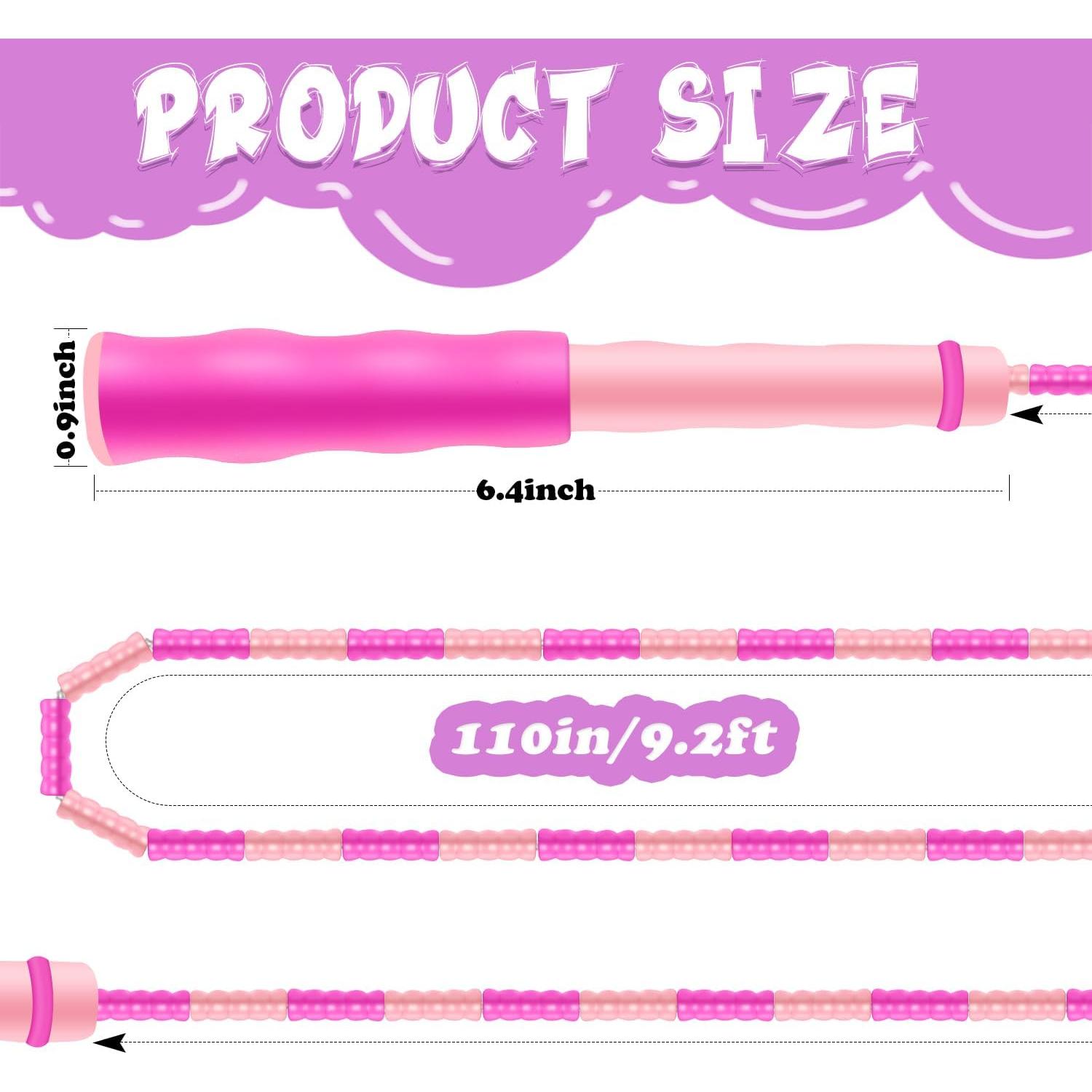 Paquete de 24 cuerdas de saltar ajustables jiaonun 2.8m