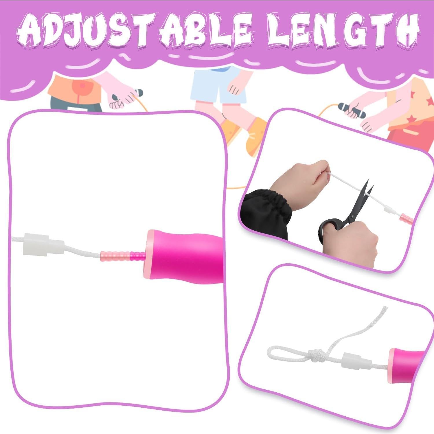 Paquete de 24 cuerdas de saltar ajustables jiaonun 2.8m