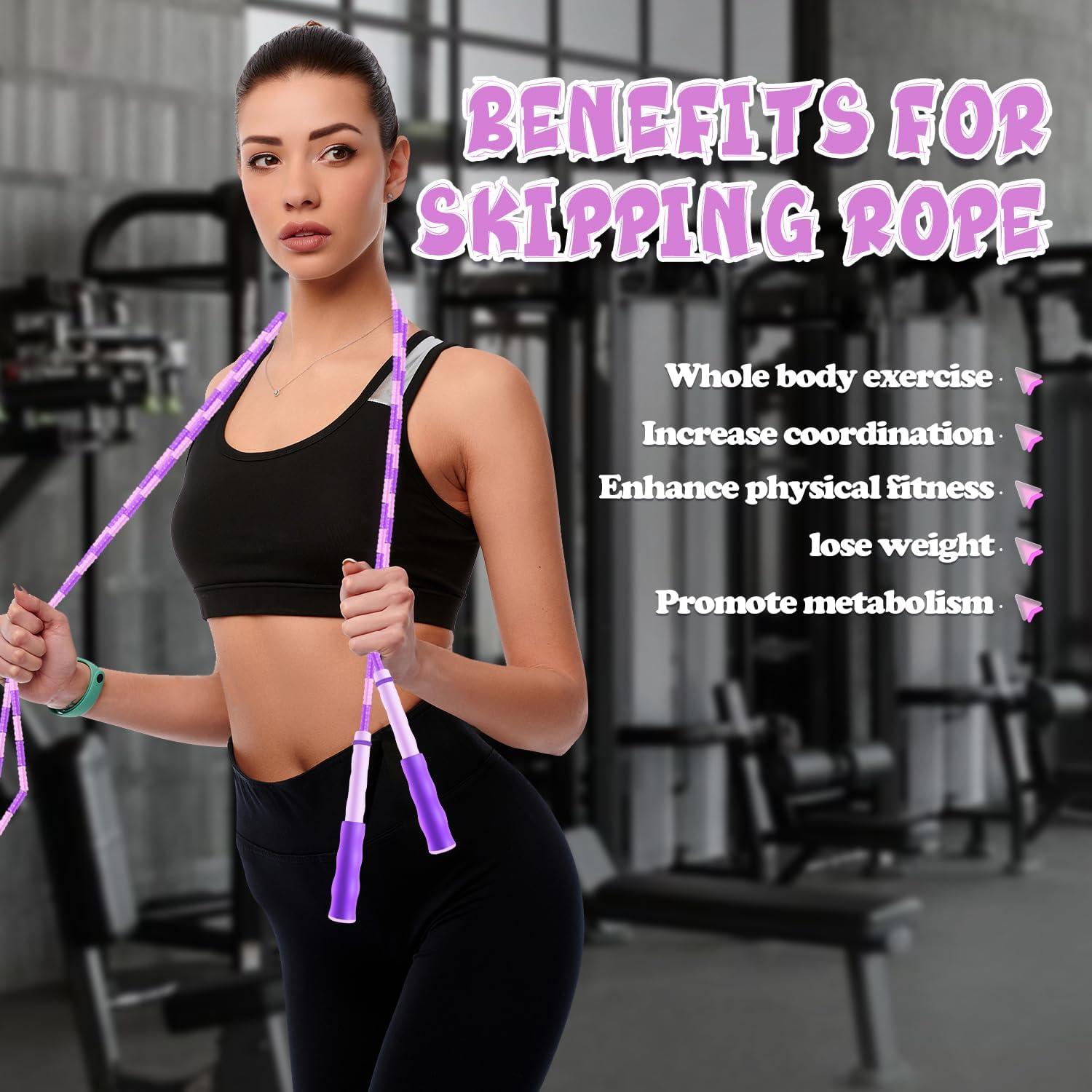 Paquete de 24 cuerdas de saltar ajustables jiaonun 2.8m