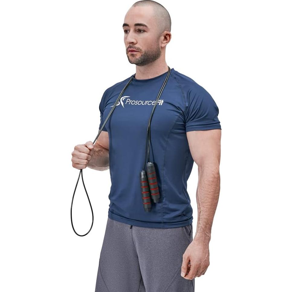 Cuerda de Saltar ProsourceFit Ajustable 2.44m con Mangos de Espuma