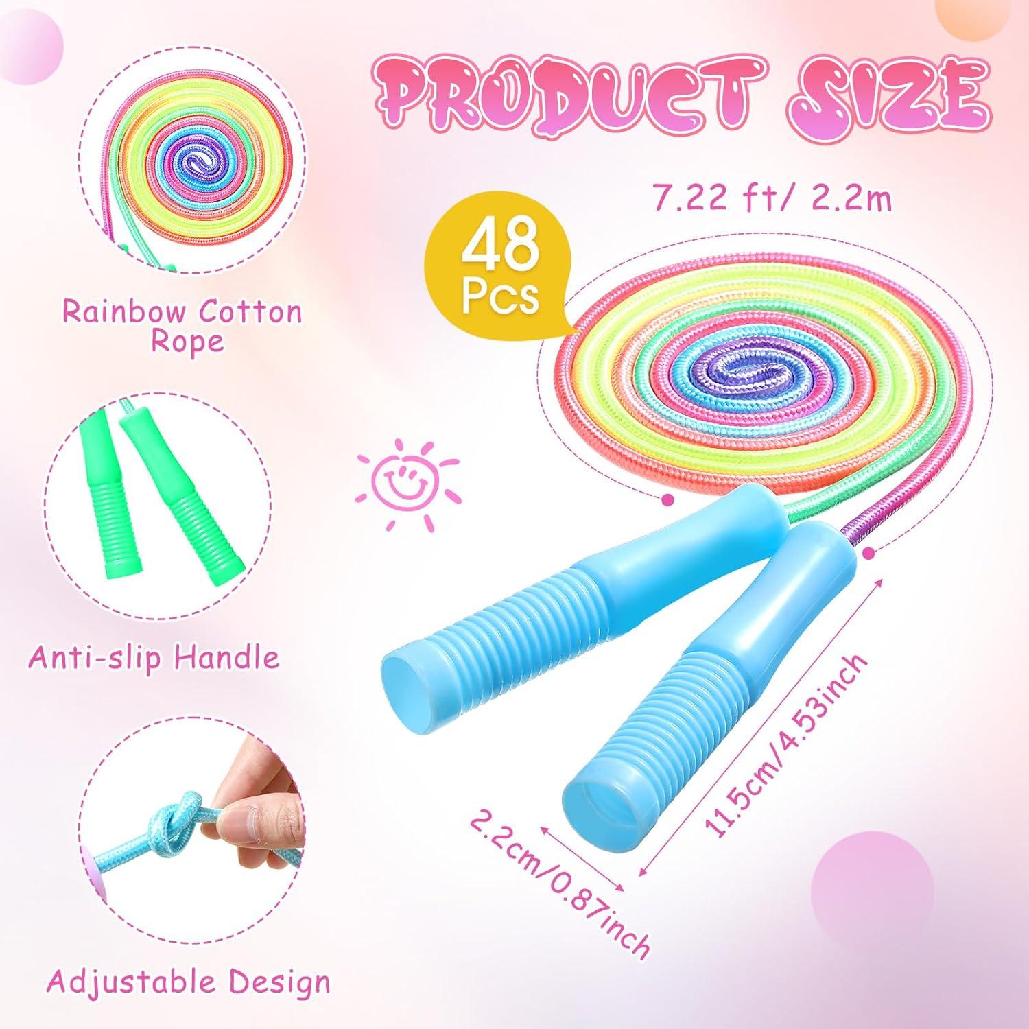 Cuerdas de Saltar Coloridas PullCrease 48 Piezas Ajustables