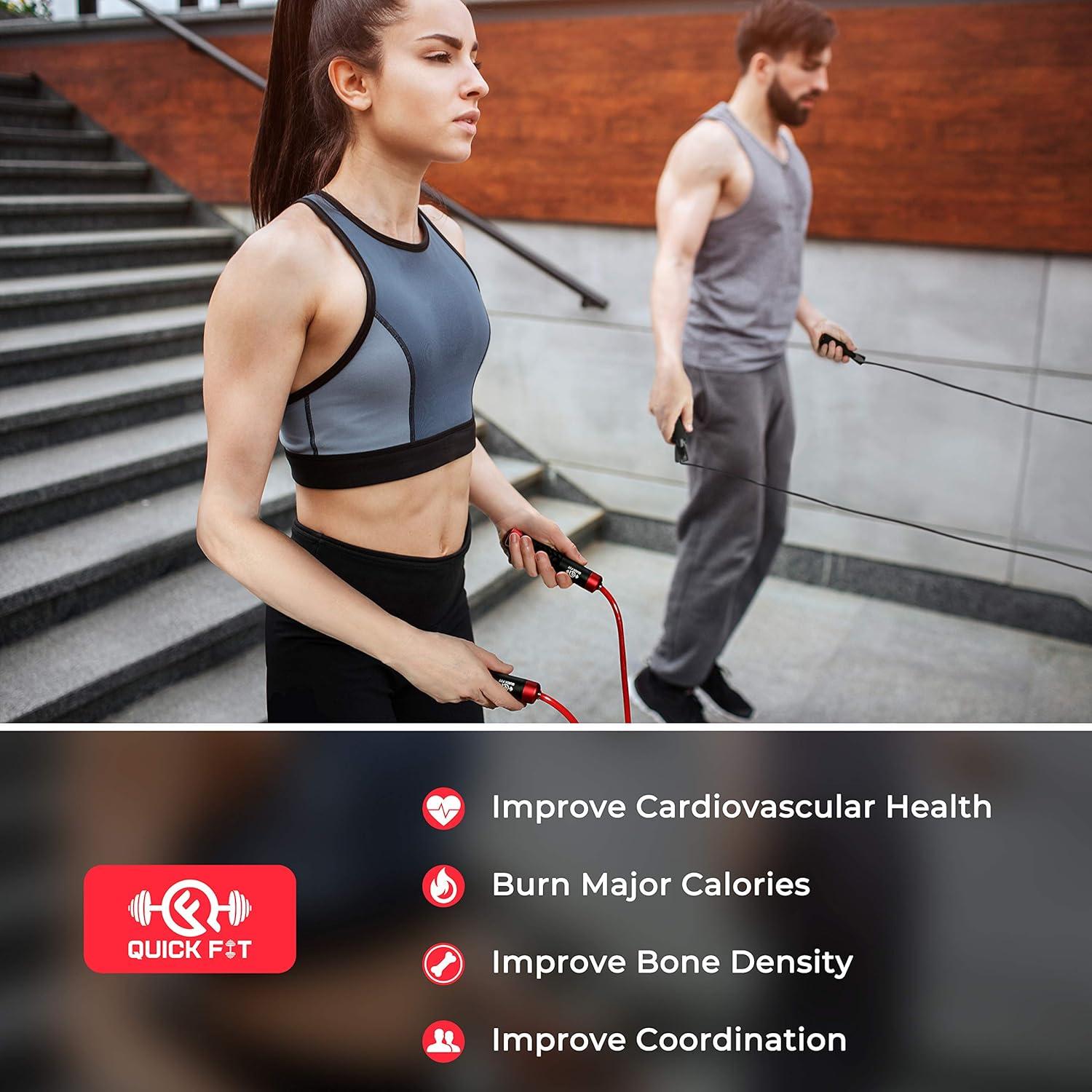 Cuerda para Saltar con Peso Quick Fit 2.74m - Ejercicio Cardio