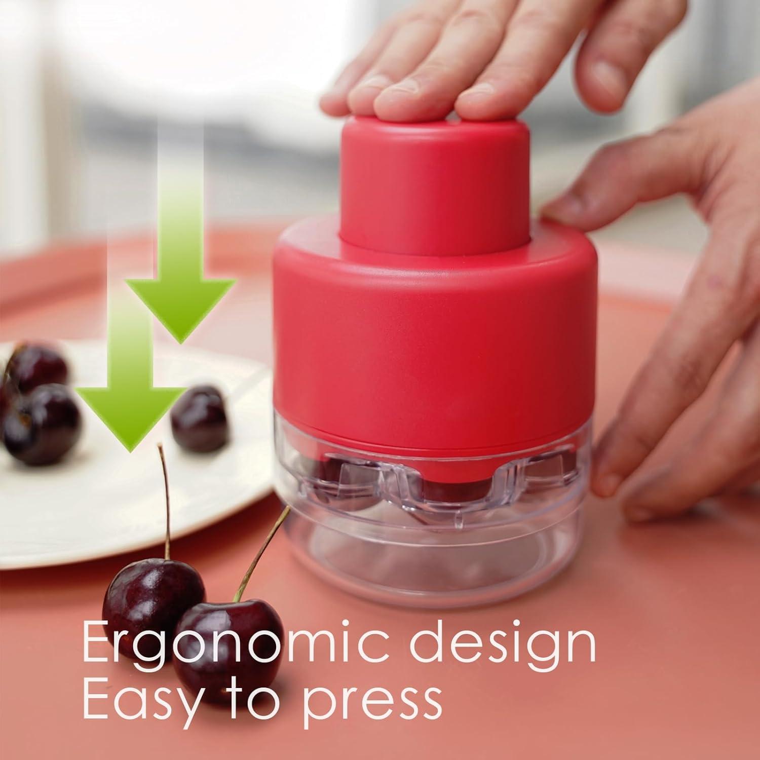 Deshuesador de Cereza MeiYouzhen Rojo 7 Huecos Fácil de Usar