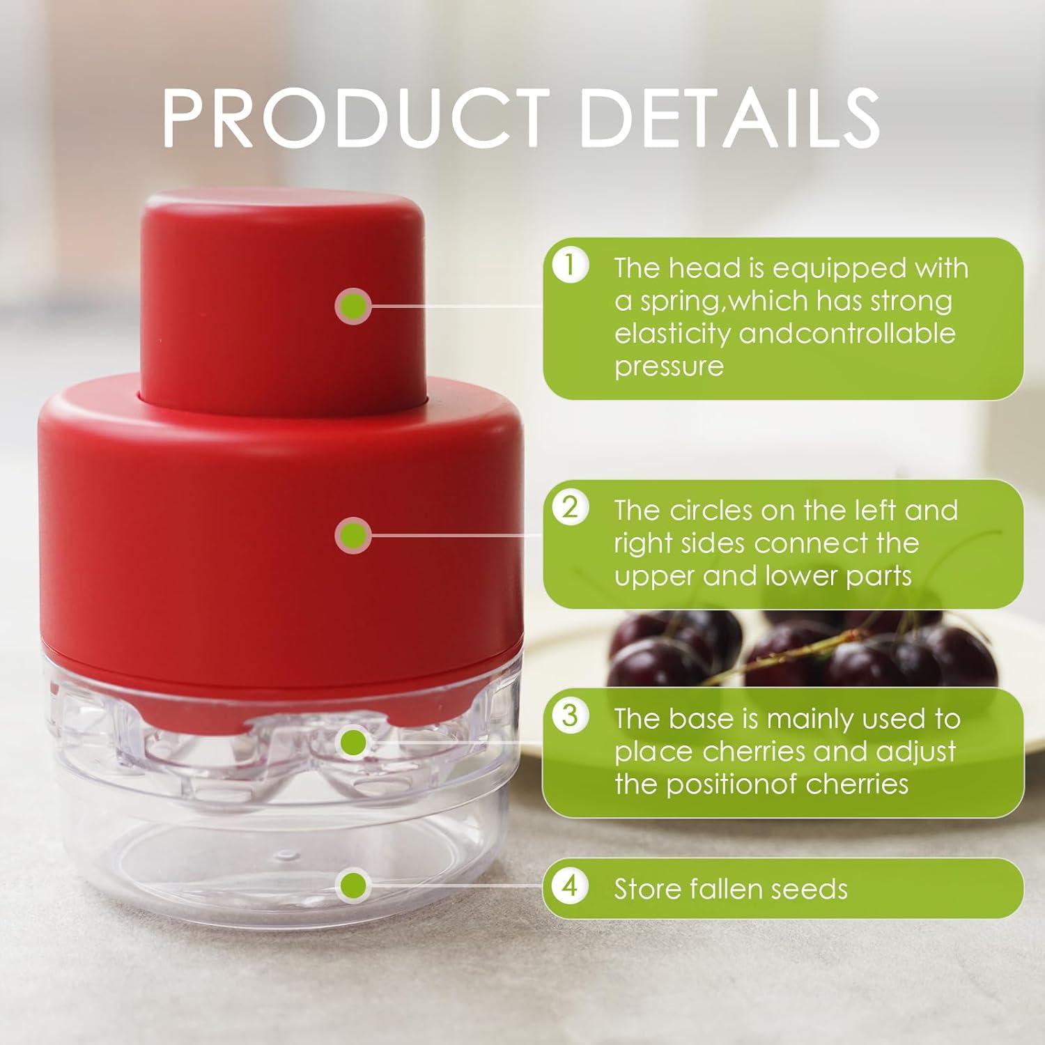 Deshuesador de Cereza MeiYouzhen Rojo 7 Huecos Fácil de Usar