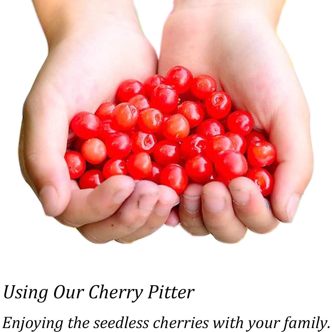 Deshuesador de Cereza YISSCEN Negro con Taza de Silicona