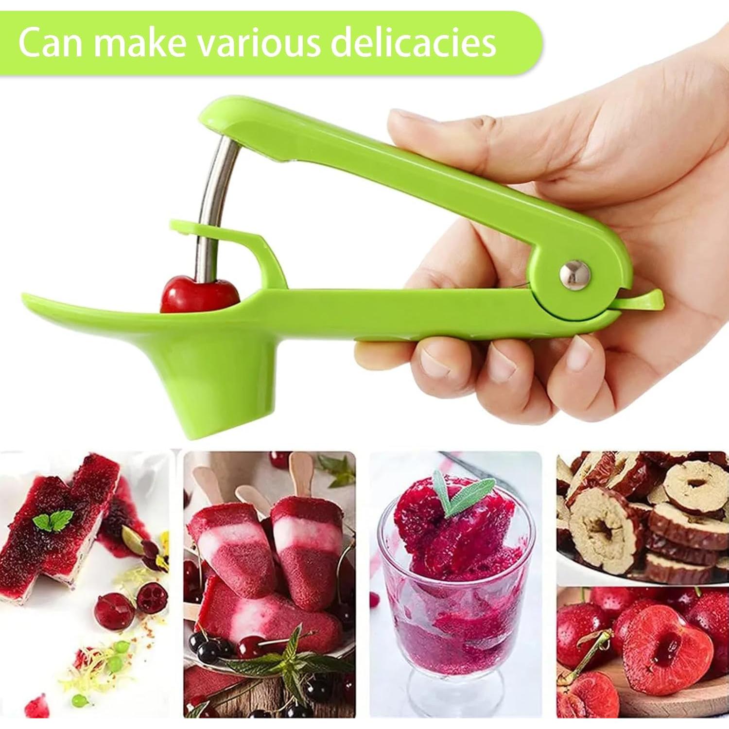 Removedor de Huesos de Cereza qiyeyeye, Acero Inoxidable, 18 cm