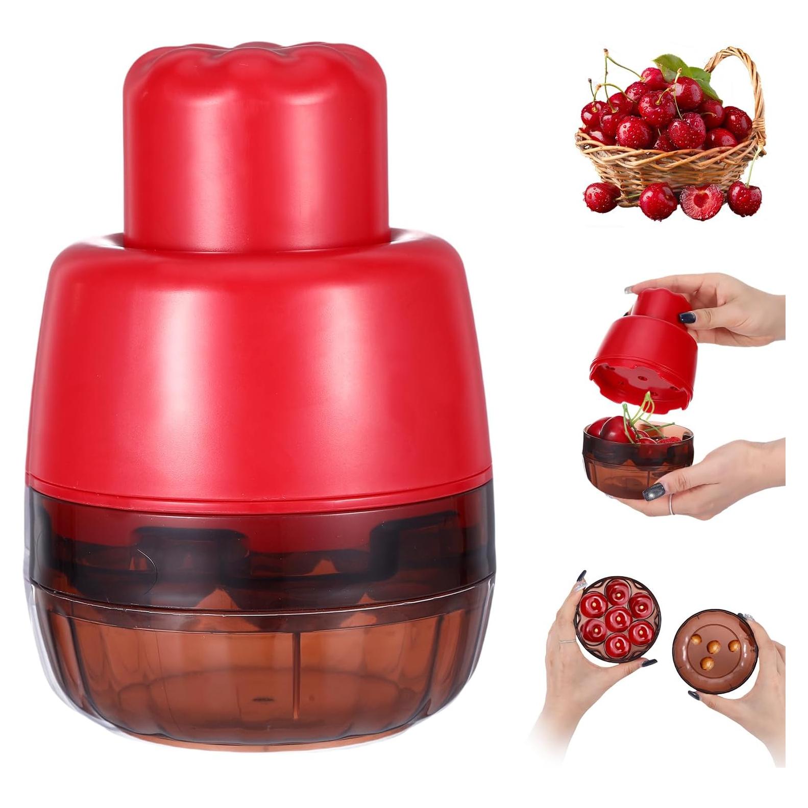 Herramienta Deshuesadora de Cereza 7-en-1 Rojo - Multifuncional