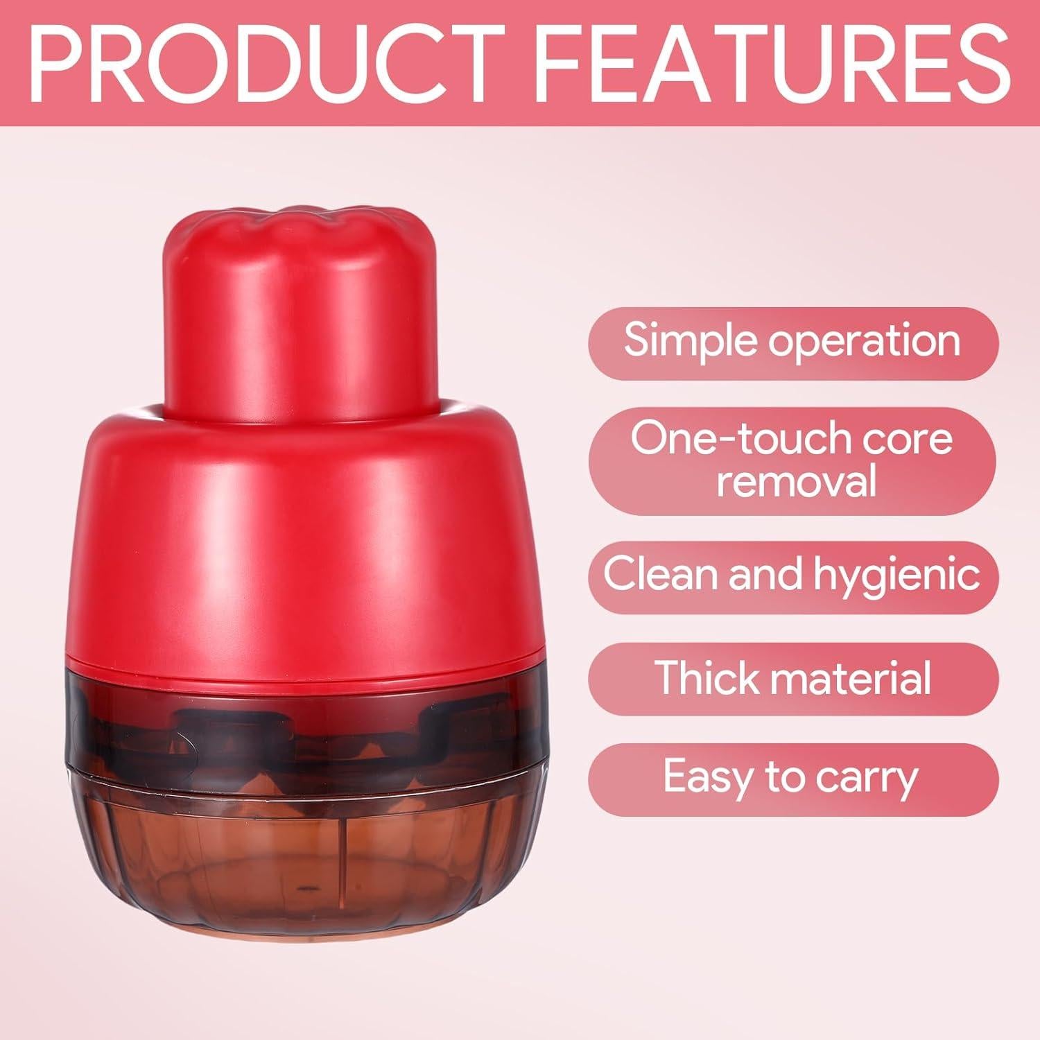 Herramienta Deshuesadora de Cereza 7-en-1 Rojo - Multifuncional