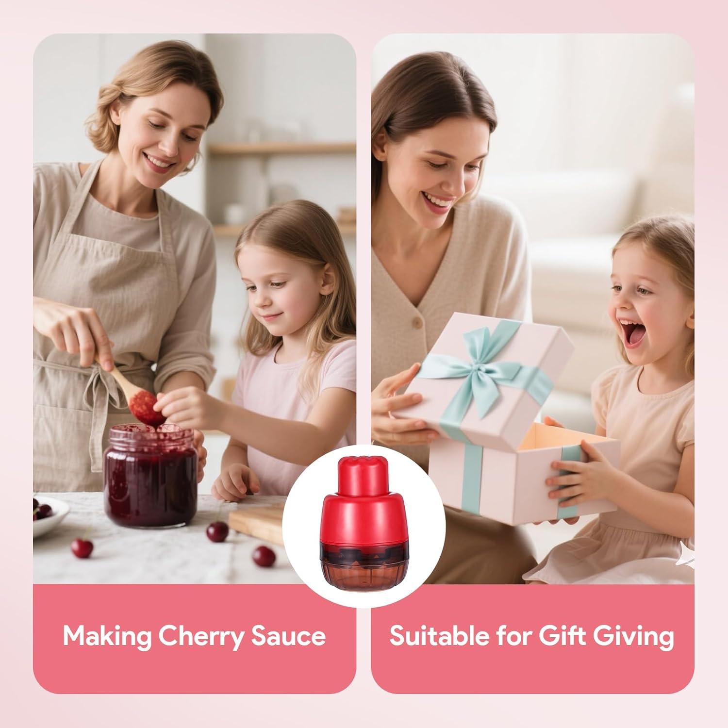 Herramienta Deshuesadora de Cereza 7-en-1 Rojo - Multifuncional