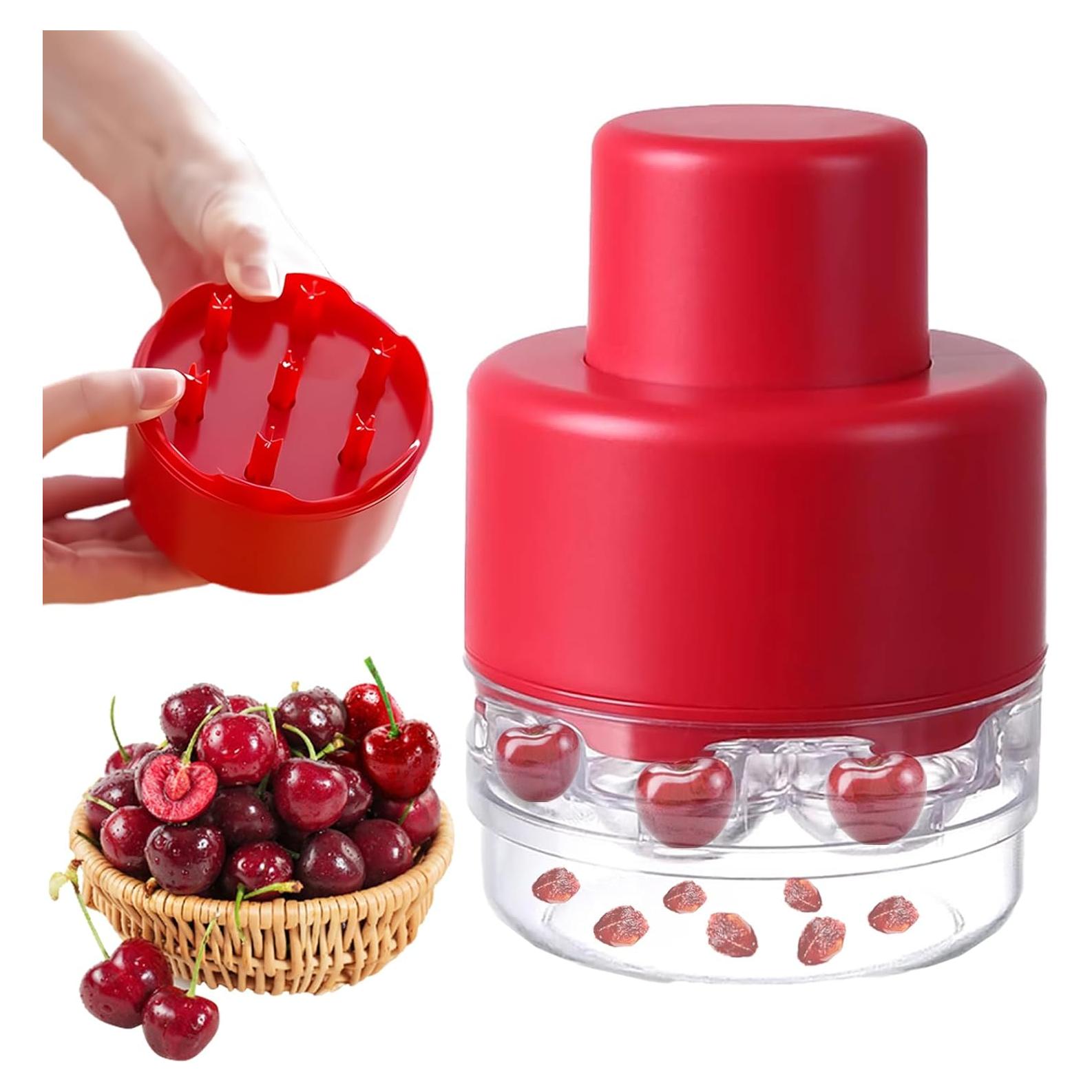 Quita Huesos de Cereza FMOYSIEN 7 en 1, Plástico Grado Alimenticio