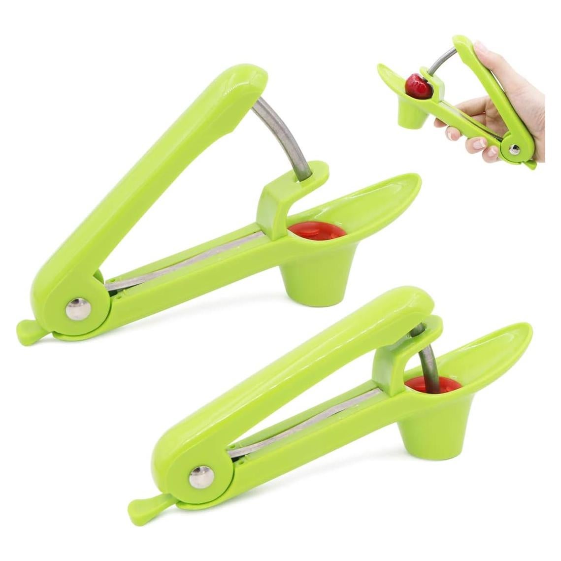 Deshuesadora de Cereza Winterworm 2 Pcs Verde Apto Lavavajillas