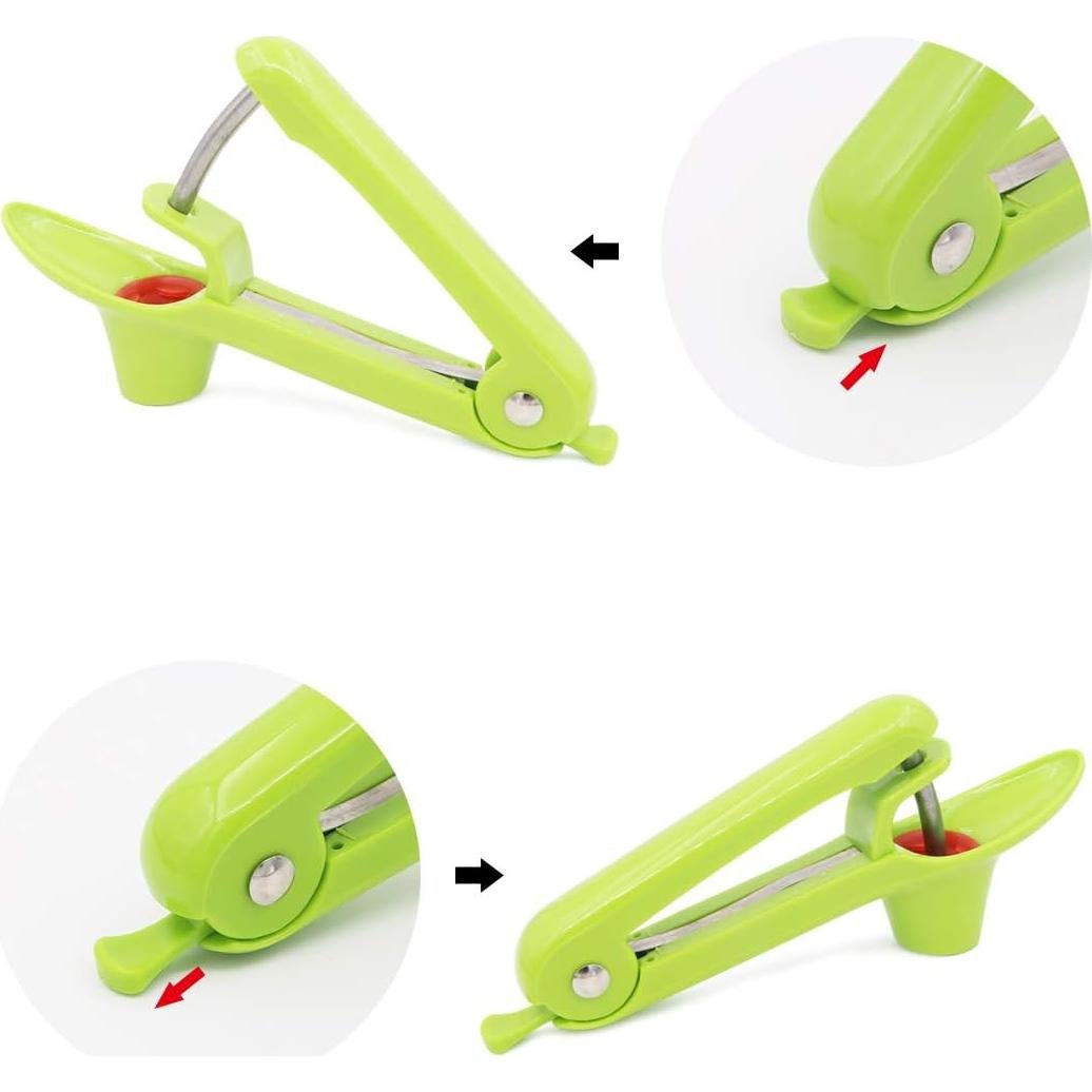 Deshuesadora de Cereza Winterworm 2 Pcs Verde Apto Lavavajillas