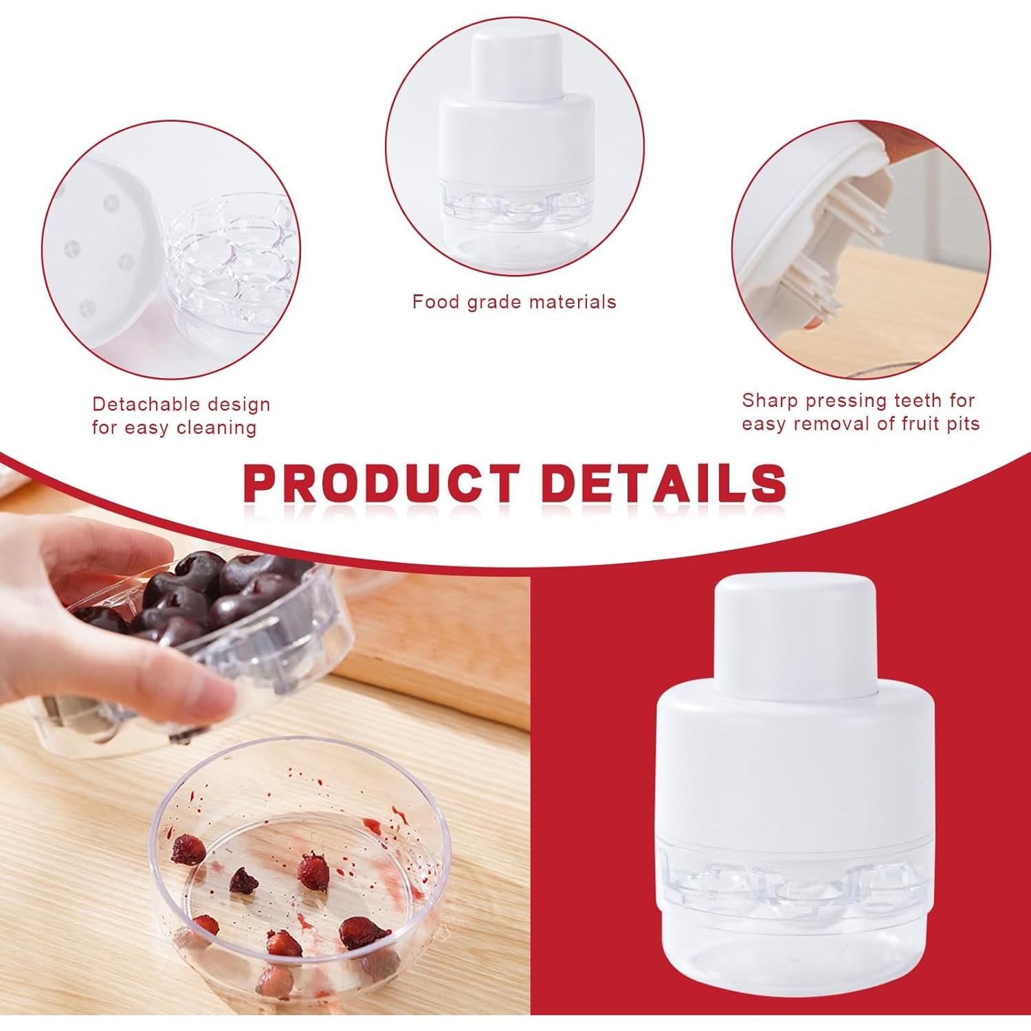 Deshuesador de Cerezas 7 en 1 Genérico Blanco - Herramienta Multifuncional