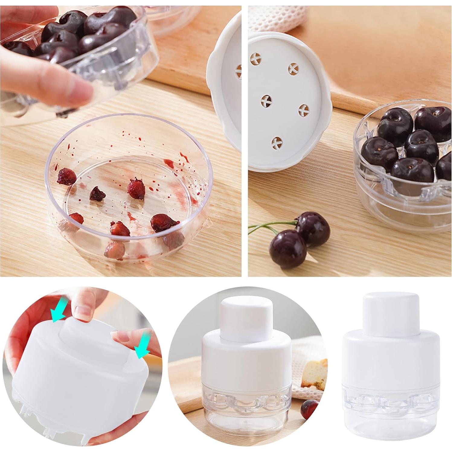 Deshuesador de Cerezas 7 en 1 Genérico Blanco - Herramienta Multifuncional