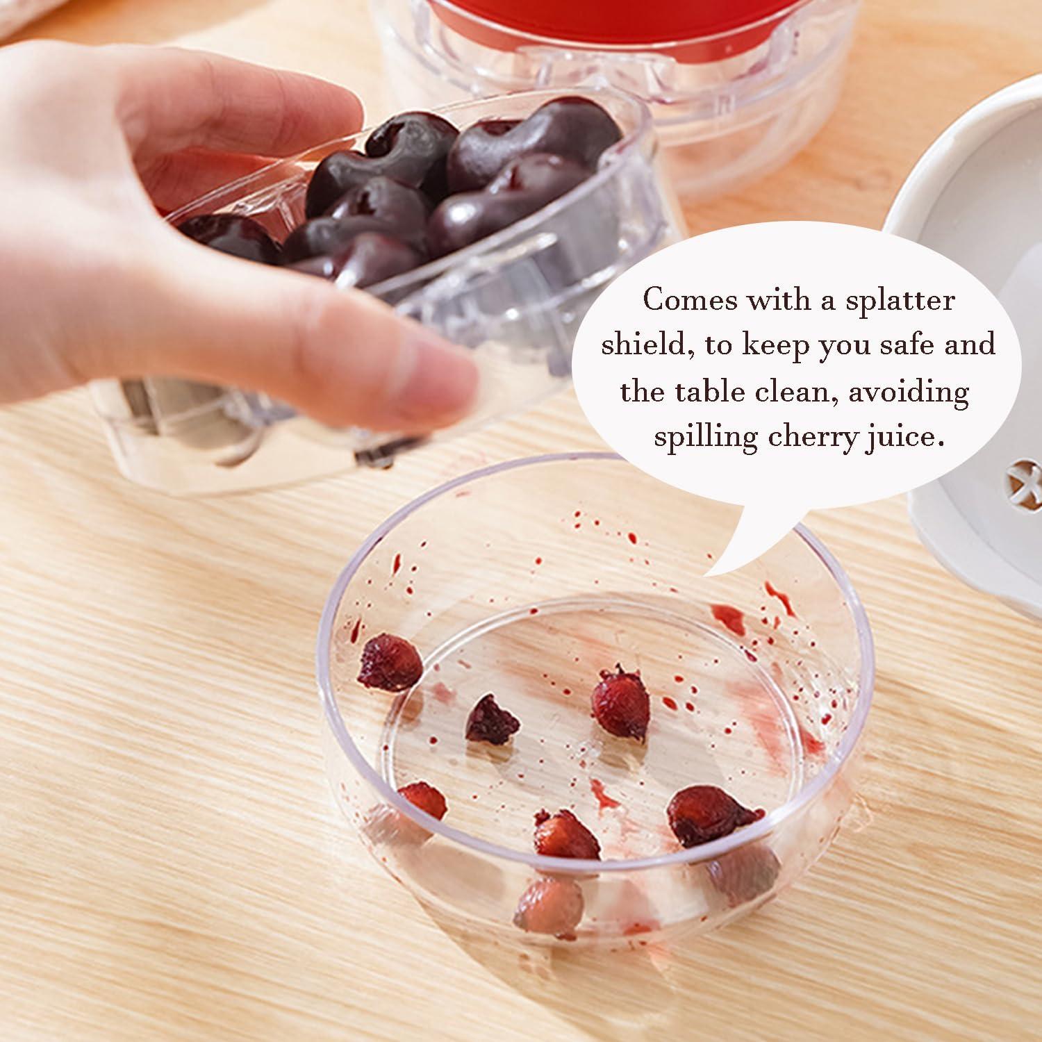 Deshuesador de Cereza SEIHDHIK 7 Agujeros Portátil Rojo