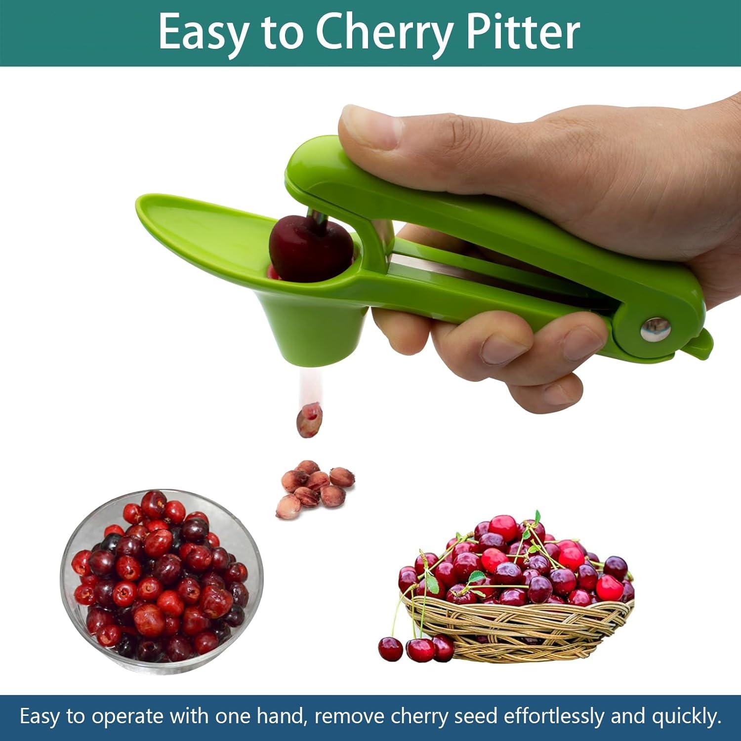 Removedor de Huesos de Cereza SOVLLIS Acero Inoxidable Verde