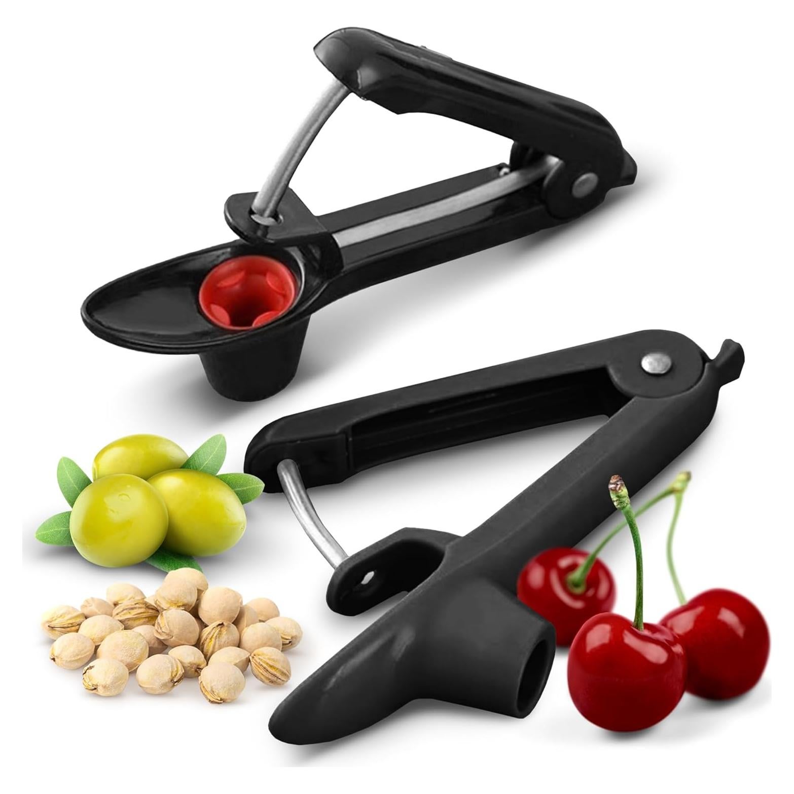 Deshuesador de Acero Inoxidable Colección Cheer - Herramienta 2 en 1 para Cereza y Aceituna