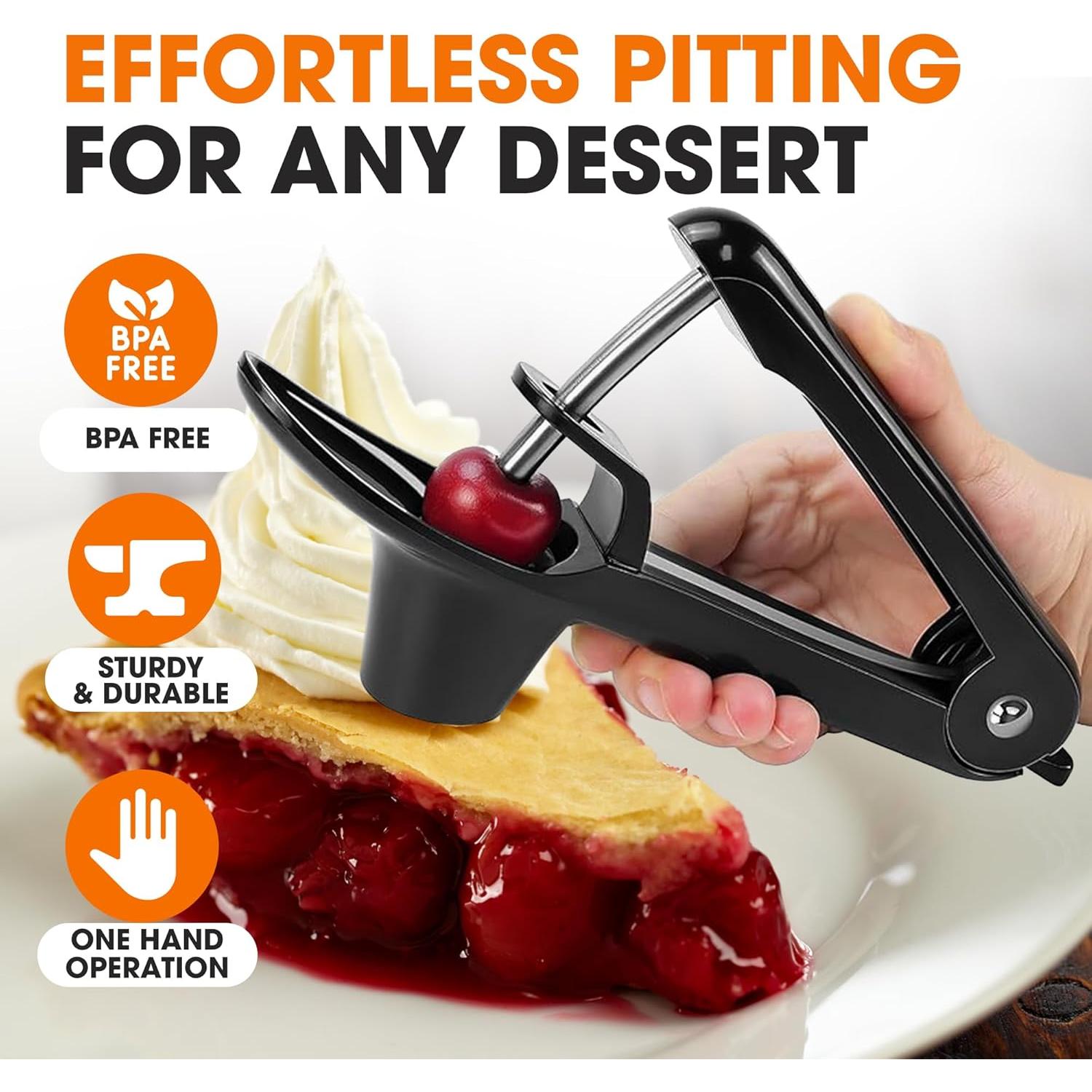 Deshuesador de Acero Inoxidable Colección Cheer - Herramienta 2 en 1 para Cereza y Aceituna