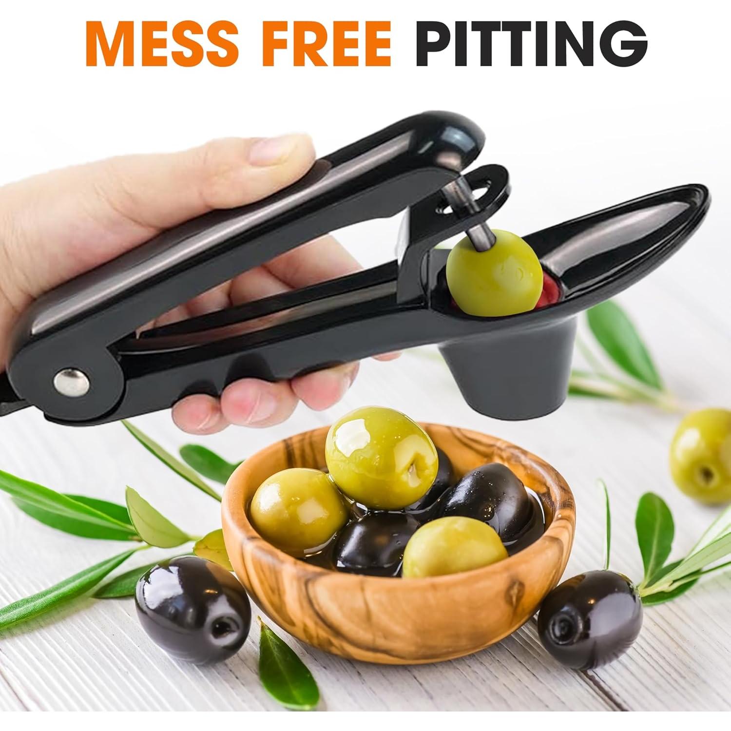 Deshuesador de Acero Inoxidable Colección Cheer - Herramienta 2 en 1 para Cereza y Aceituna