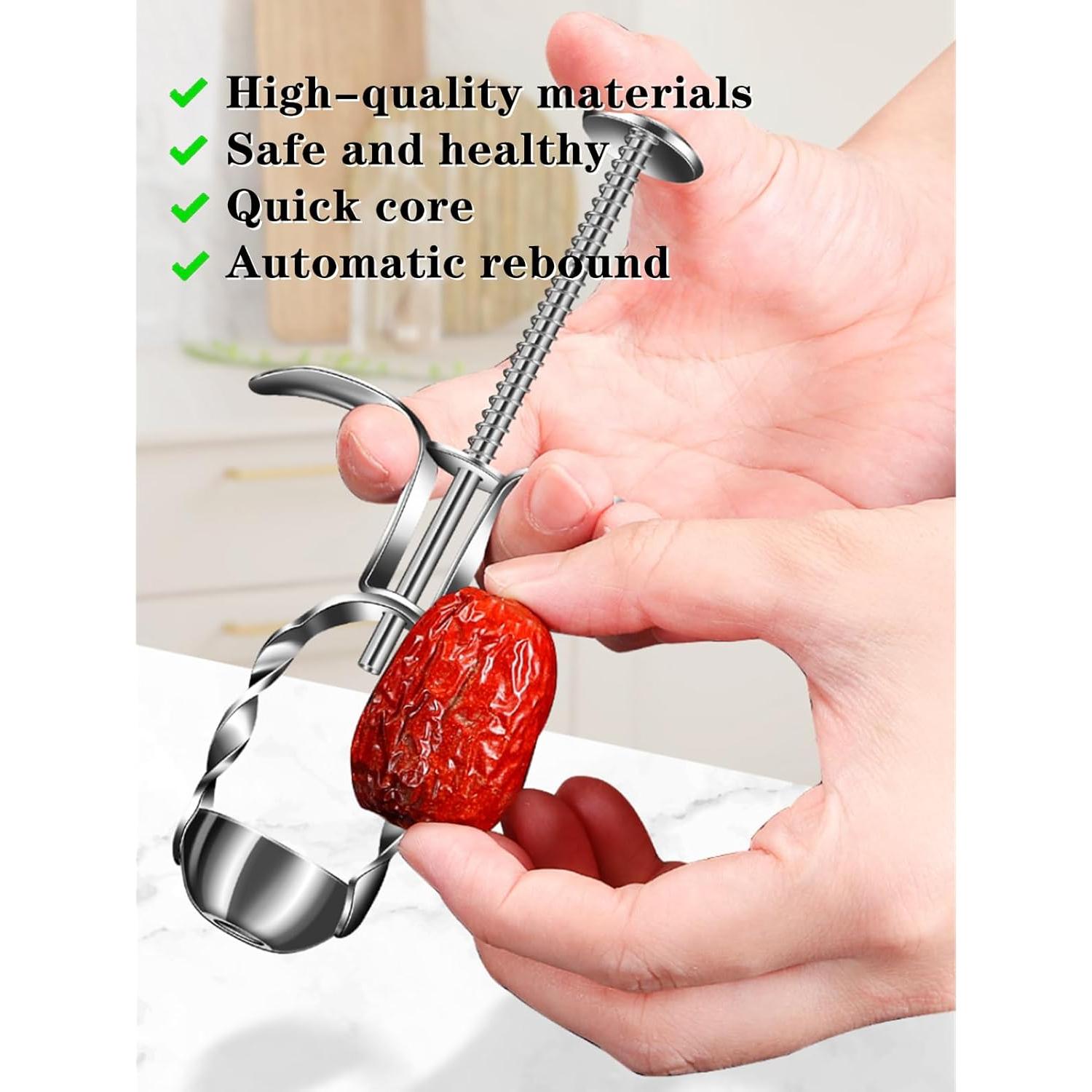 Deshuesador de Dátil Rojo Mezfrguo Acero Inoxidable 15.6 cm