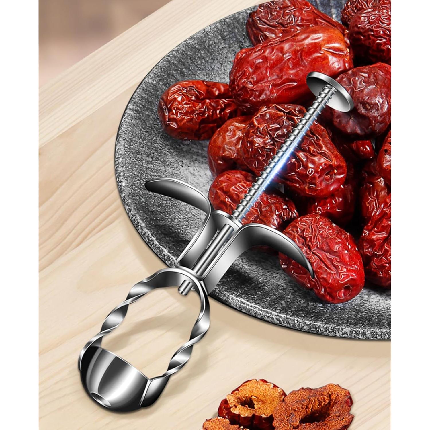 Deshuesador de Dátil Rojo Mezfrguo Acero Inoxidable 15.6 cm