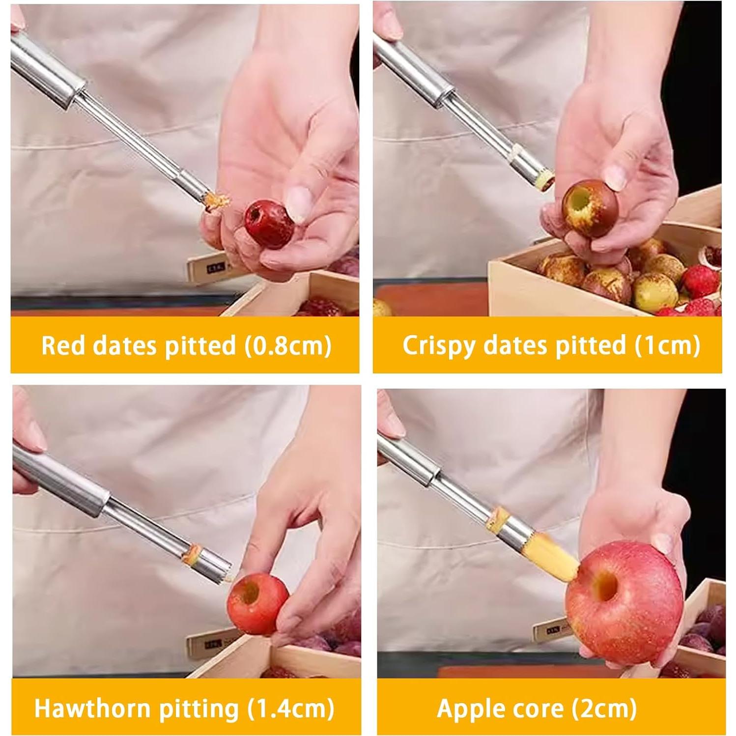 Juego de 4 herramientas para quitar corazones de frutas Coufce