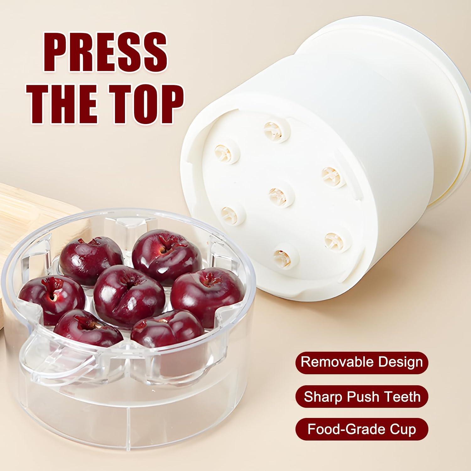 Deshuesador de Cereza Blanco YT-QH-22 con Bandeja 7 Agujeros