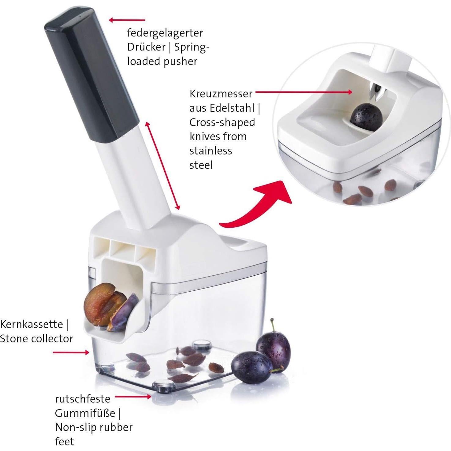 Deshuesador de Ciruelas Westmark 40252260, 23x21cm, Apto Lavavajillas