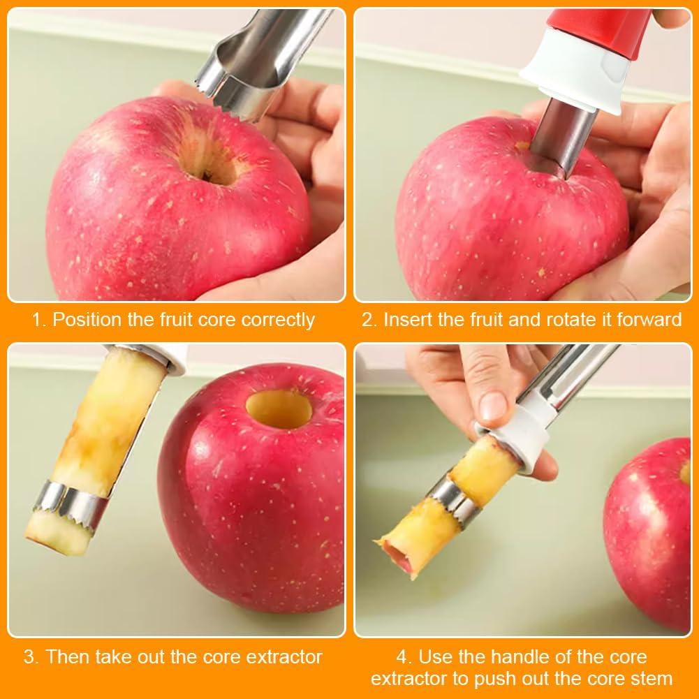 Extractor y Pelador de Manzanas 2-en-1 Trasylph Rojo