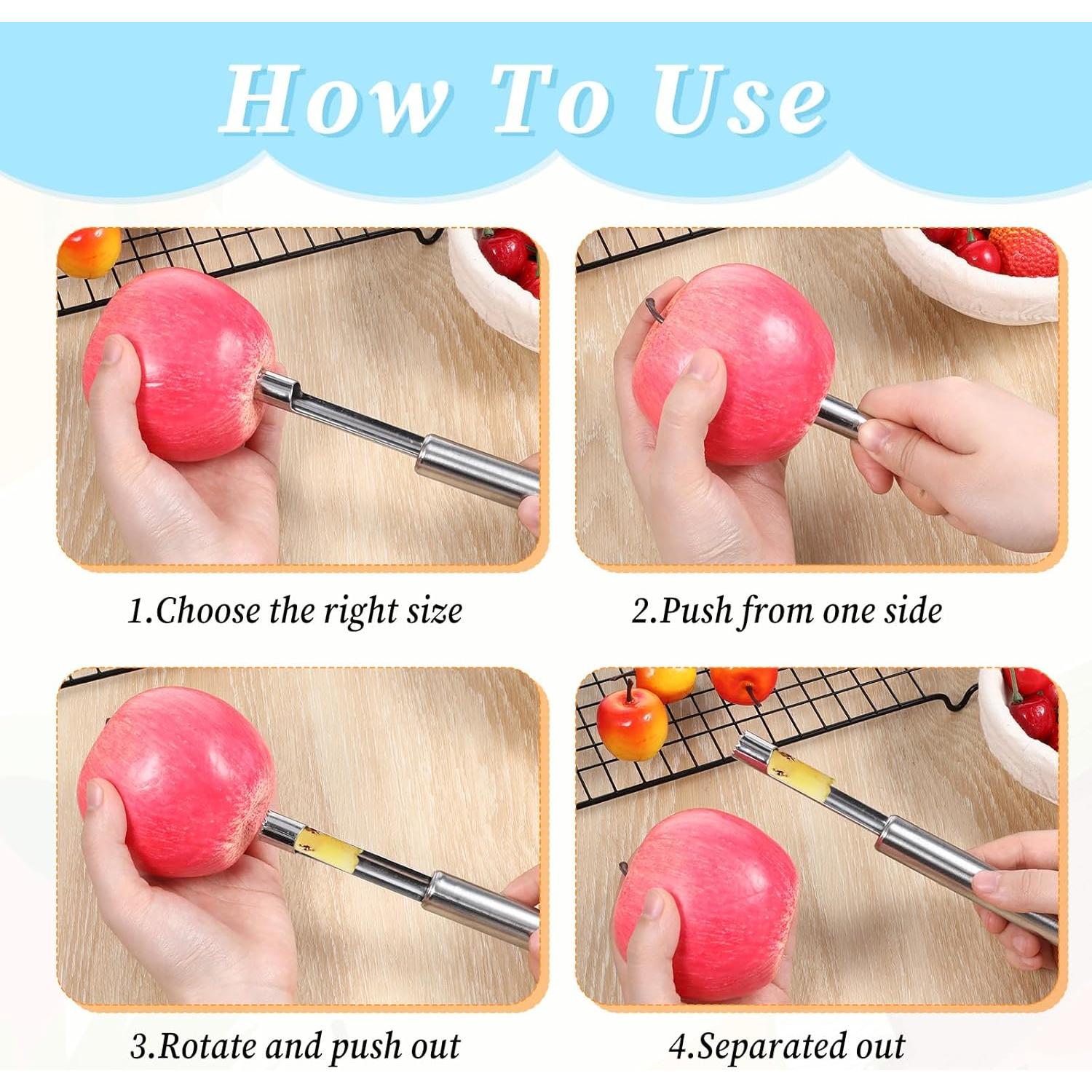 Juego de Removedores de Núcleo JIYIN Acero Inoxidable 2 PZS