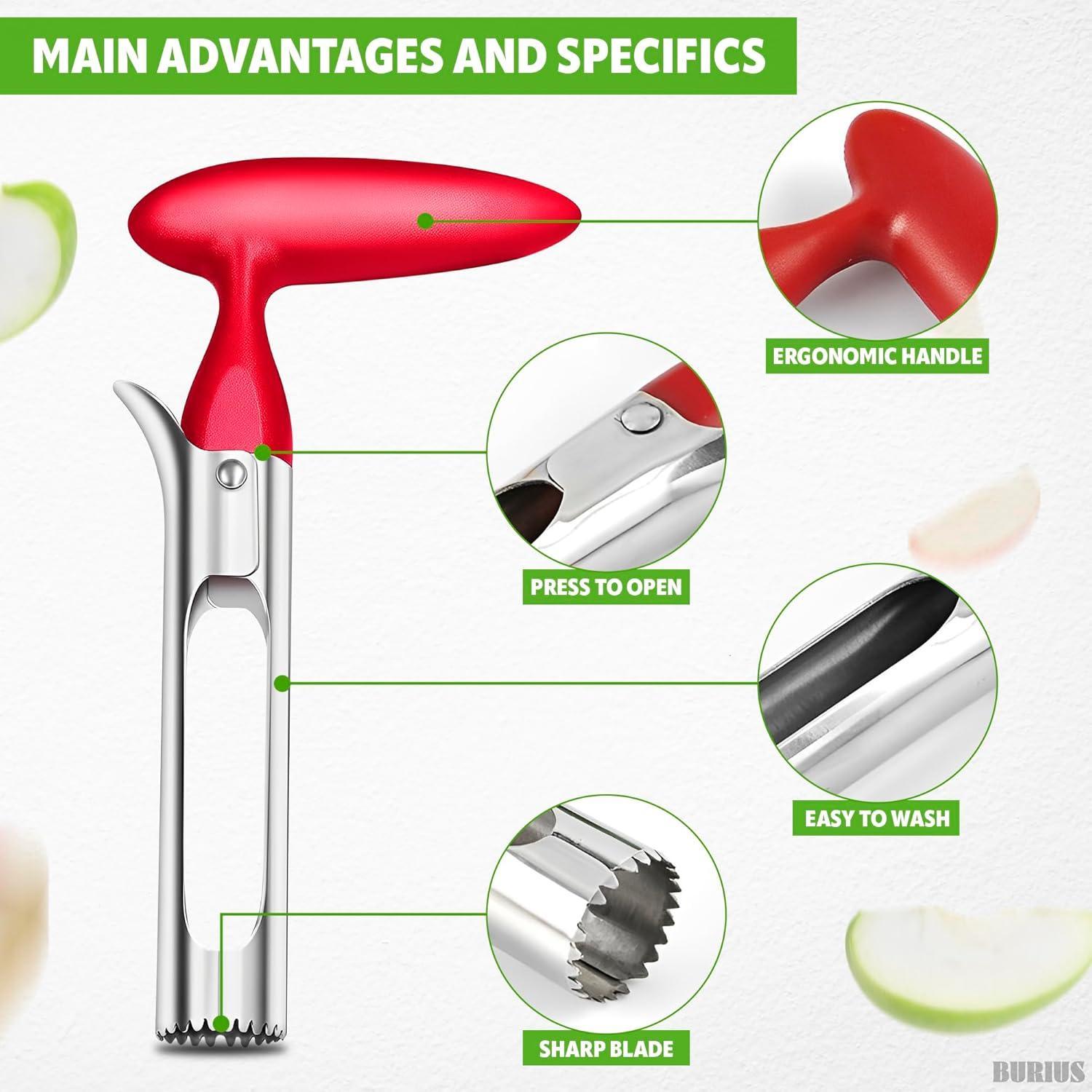 Removedor de Corazón de Manzana BURIUS Acero Inoxidable 18.5 cm