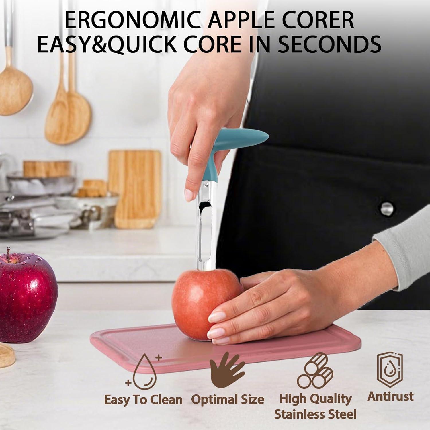 Descorazonador de Manzanas YANJINGSHE Verde, Acero Inoxidable, 18.8 cm