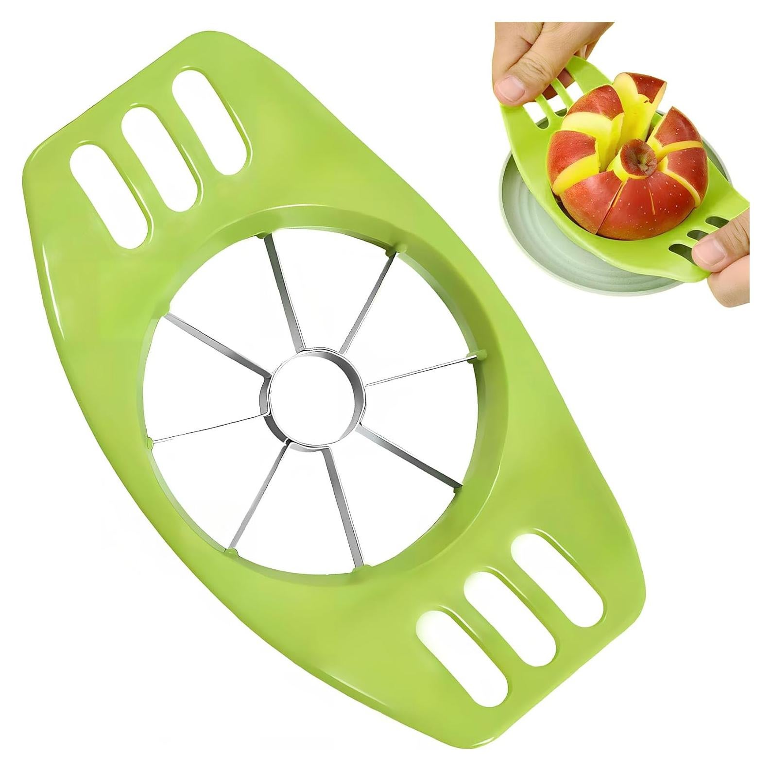 Cortador de Manzanas Qi de Acero Inoxidable Verde 18.1x10.6 cm