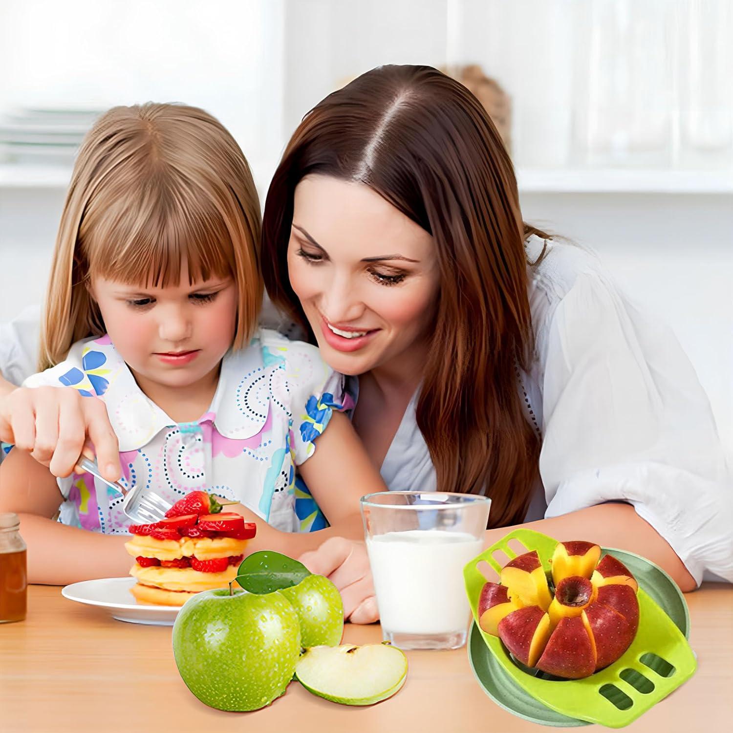 Cortador de Manzanas Qi de Acero Inoxidable Verde 18.1x10.6 cm