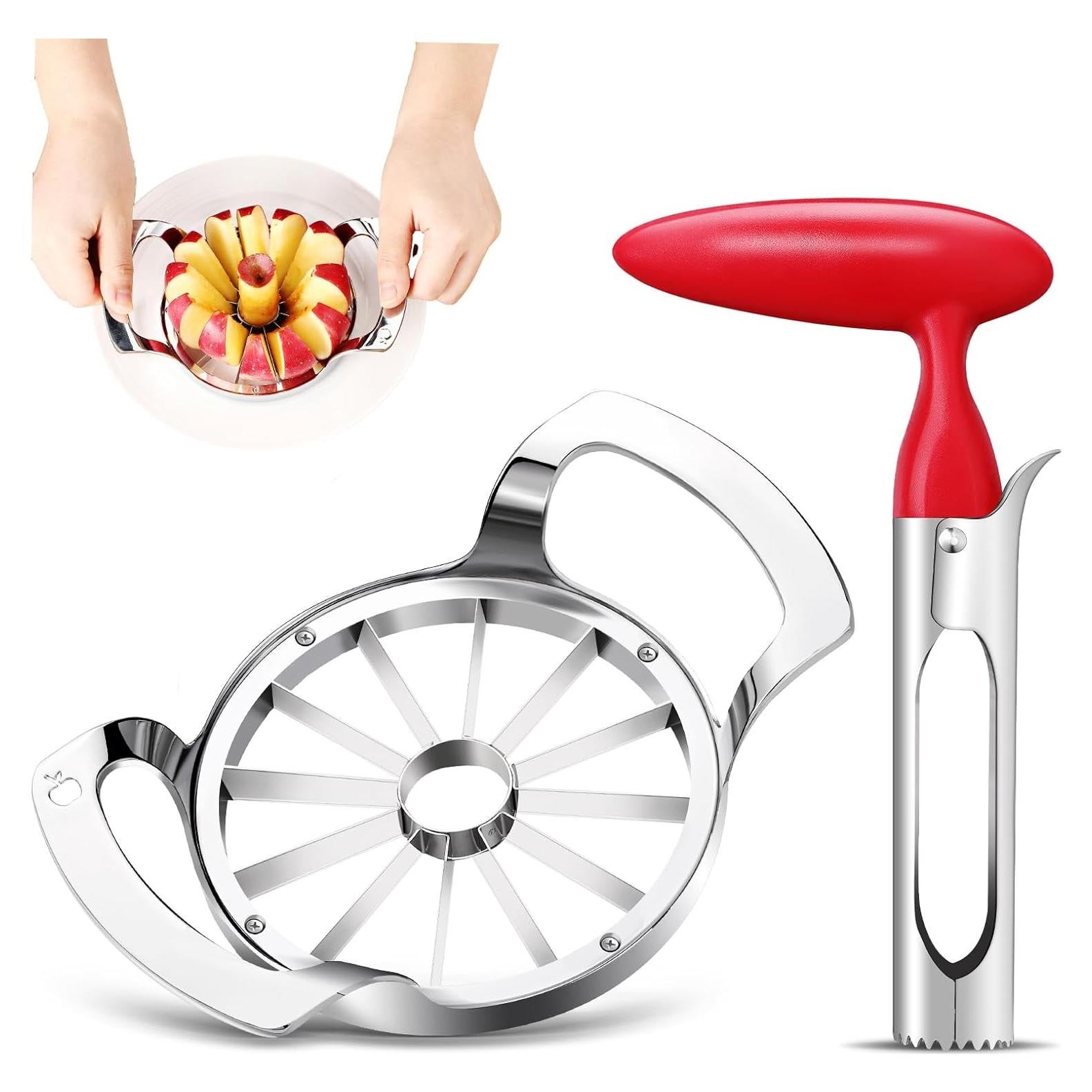 Juego de Cortadores y Descoradores de Manzana Lasnten - Acero Inoxidable