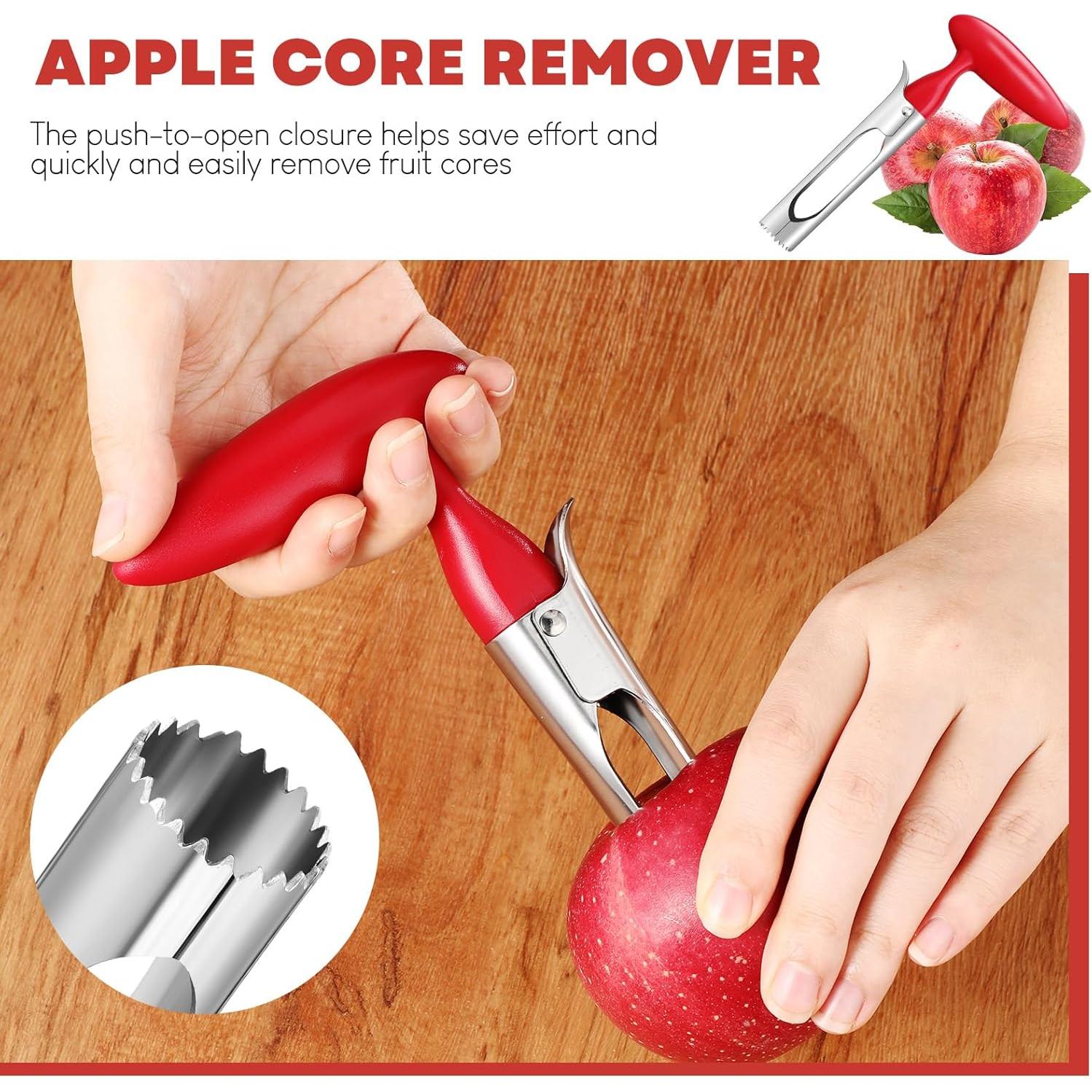 Juego de Cortadores y Descoradores de Manzana Lasnten - Acero Inoxidable