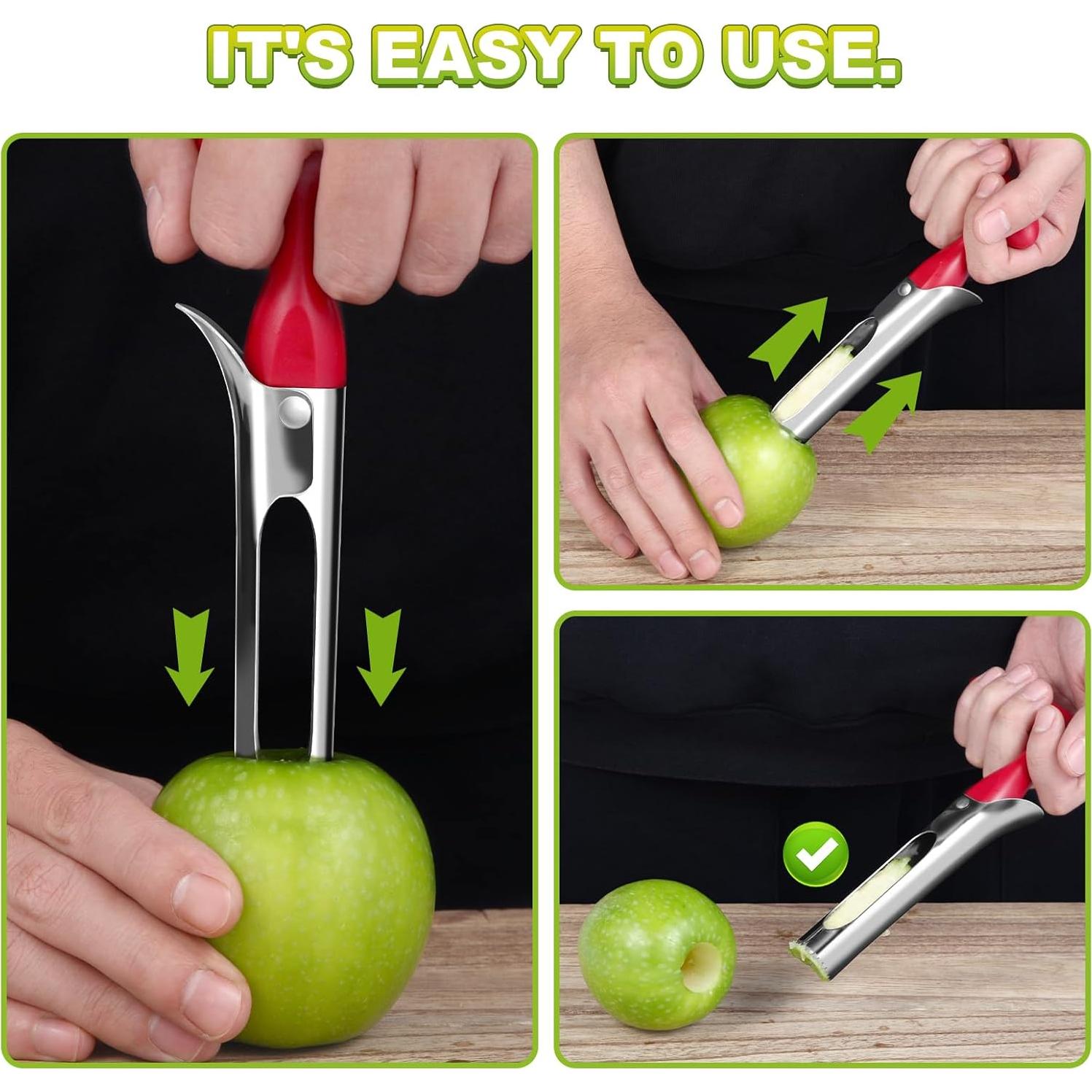 Extractor de Corazón de Manzana LIVSGNISTA Acero Inoxidable Rojo