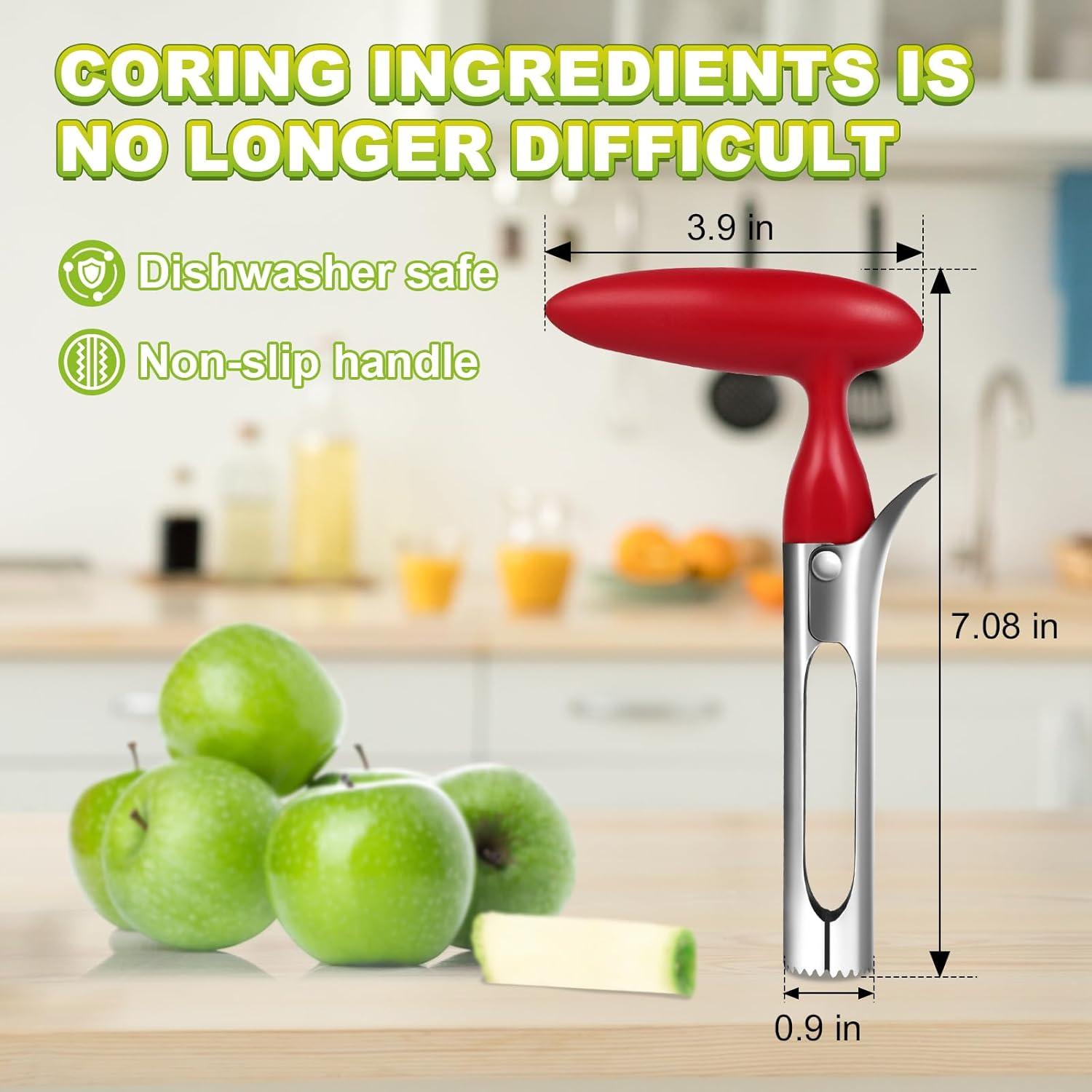 Extractor de Corazón de Manzana LIVSGNISTA Acero Inoxidable Rojo