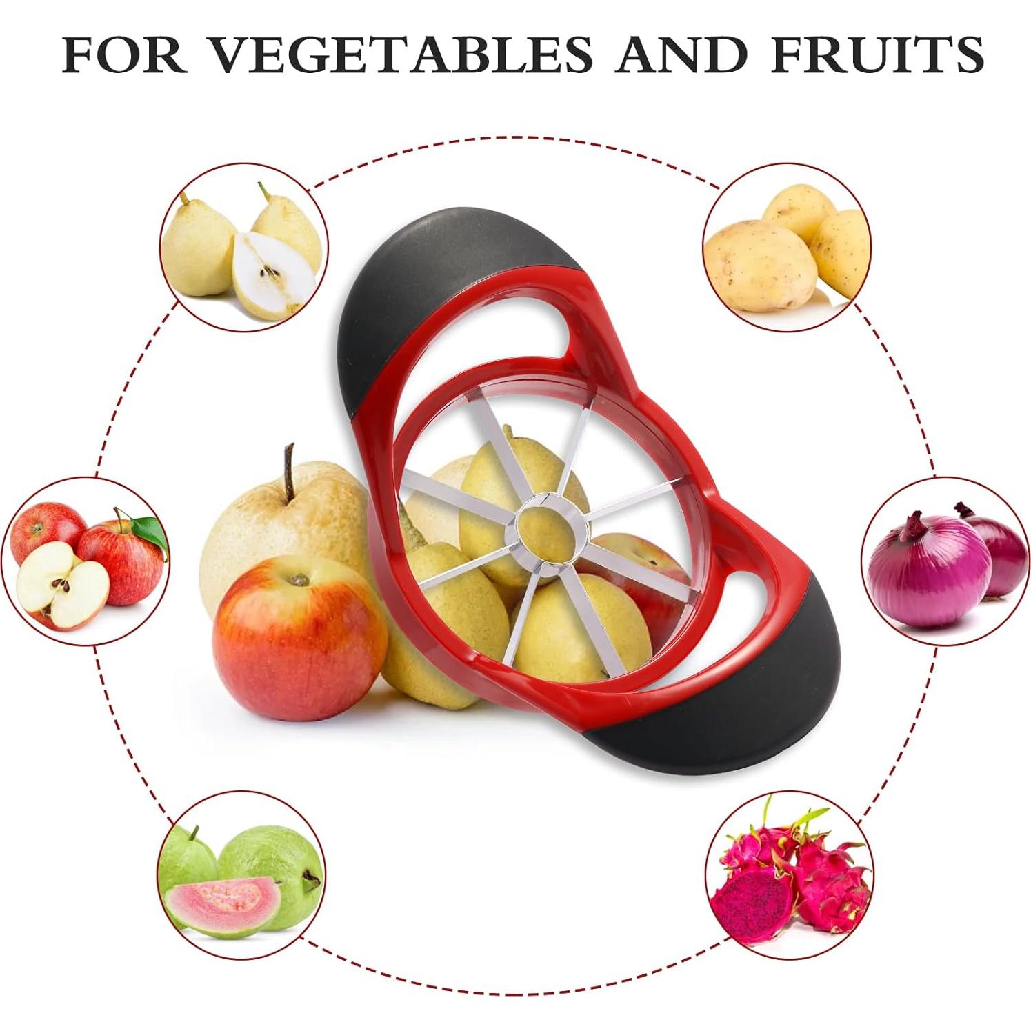 Cortador de Manzanas LIVSGNISTA 12 cm 8 Cuchillas Acero Inoxidable