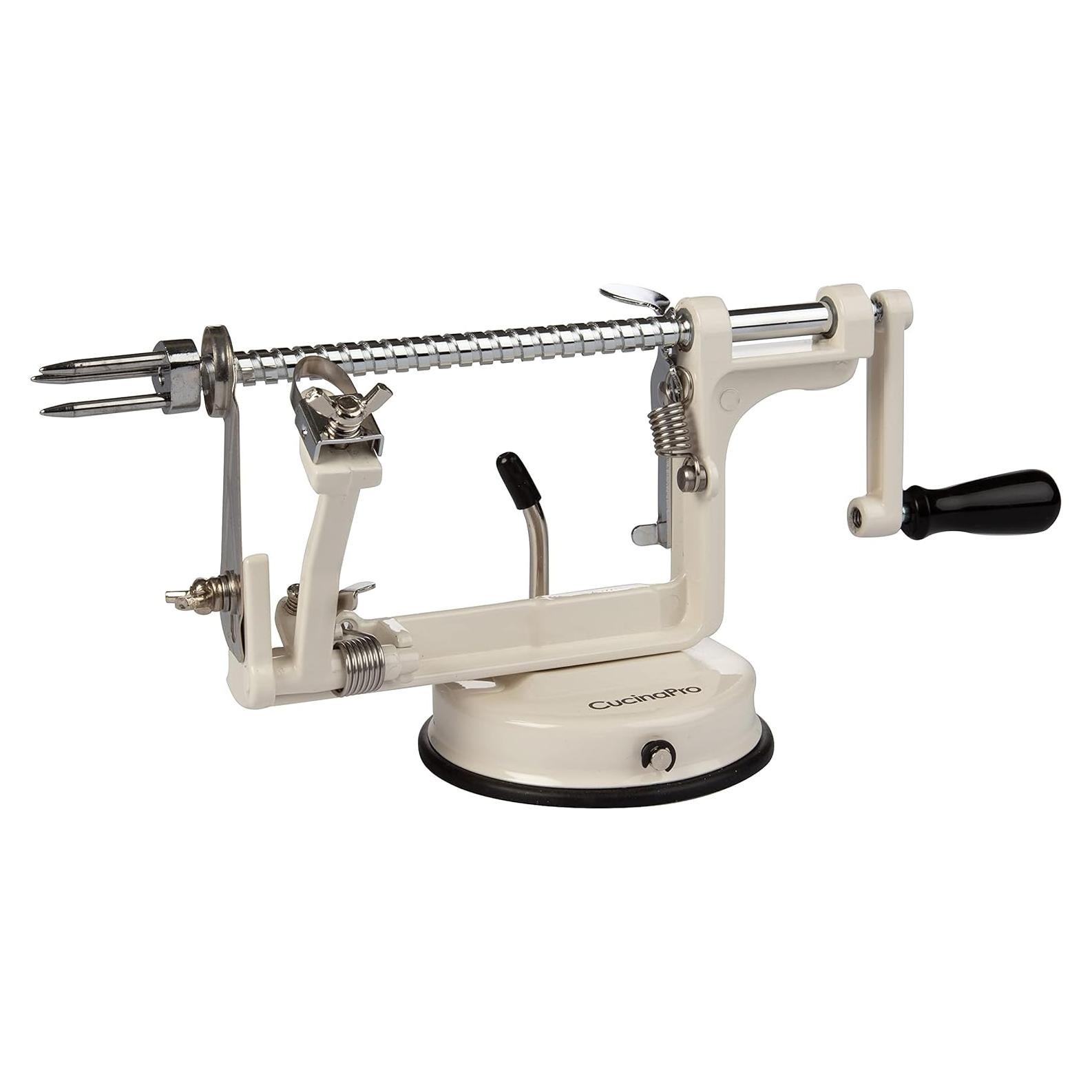 Pelador y Descorazonador de Manzanas CucinaPro - Hierro Fundido Blanco