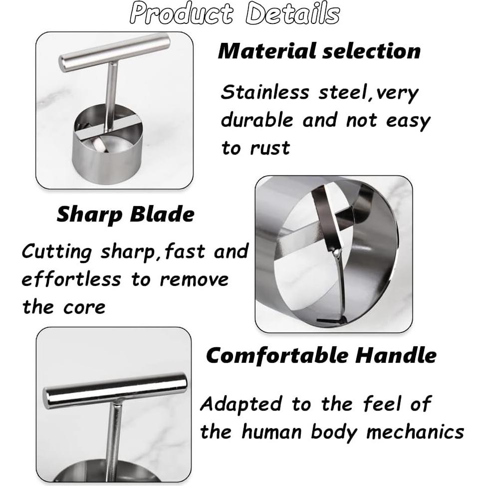 Juego de 2 Descorazonadores de Manzana Chislim Acero Inoxidable
