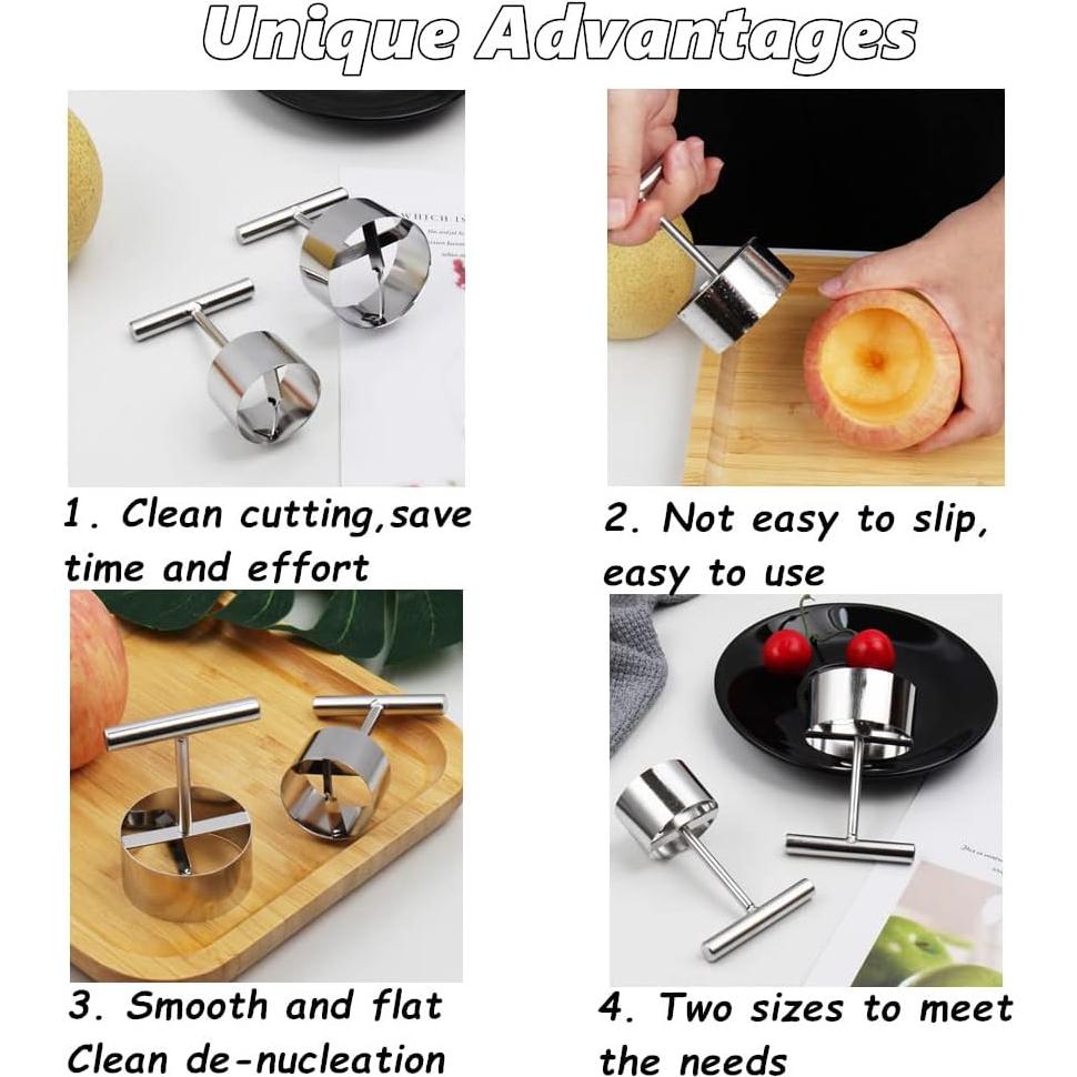 Juego de 2 Descorazonadores de Manzana Chislim Acero Inoxidable